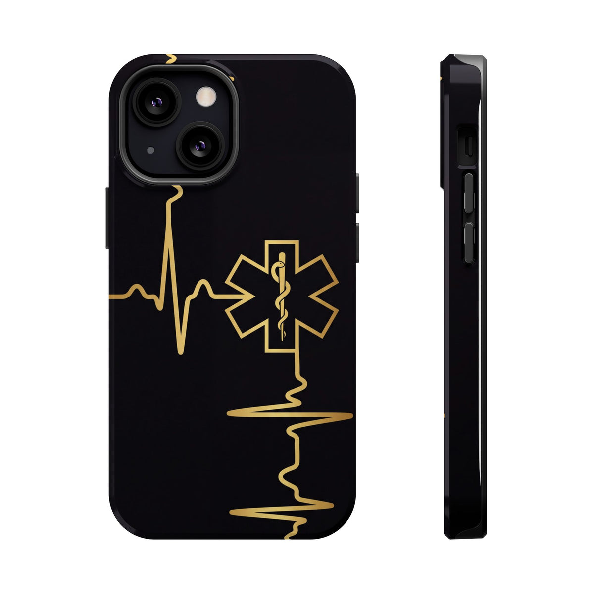 Paramedic/EMT Heartbeat Line Phone Case — Magnetic Wireless Charging Cover