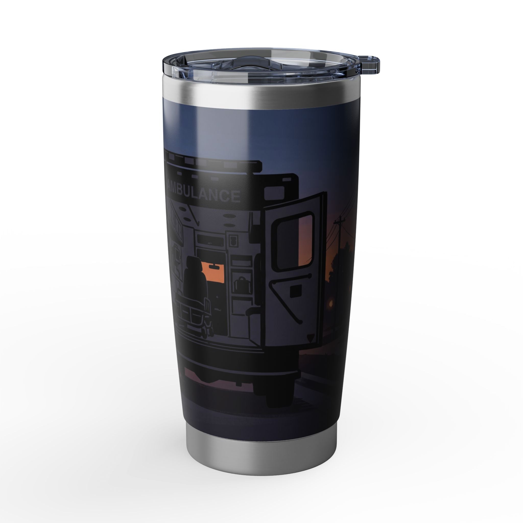 Paramedic/EMT 20oz Tumbler – Female Paramedic Silhouette Design