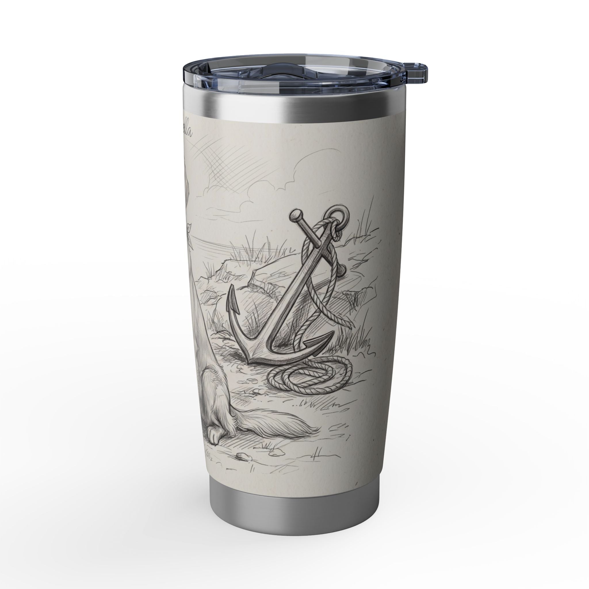 Golden Retriever Tumbler Personalized – 20 oz Stainless Steel Travel Mug with Custom Name, Autumn Leaves Design