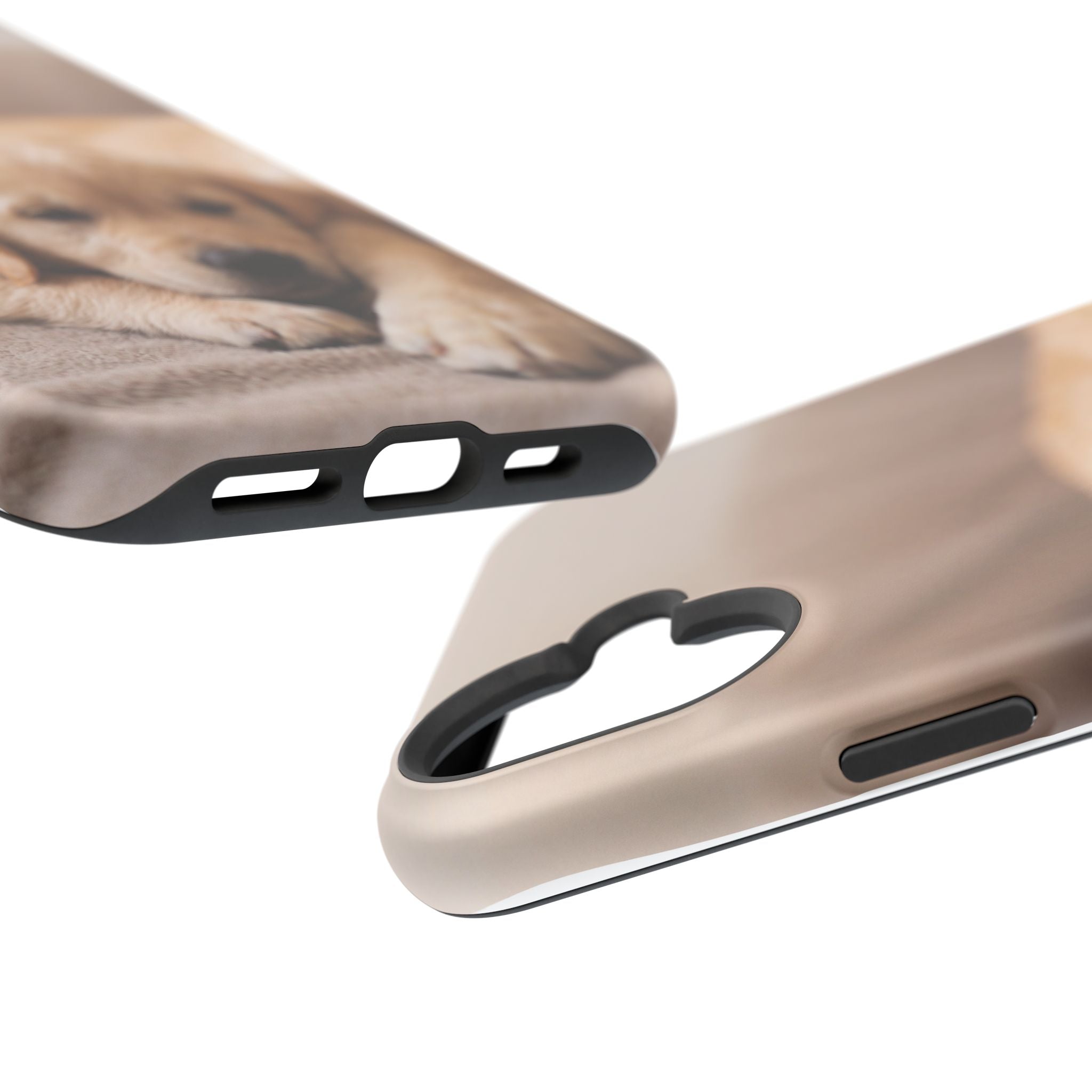 Golden Retriever Puppy Phone Case — Impact-Resistant Wireless Charging Cover