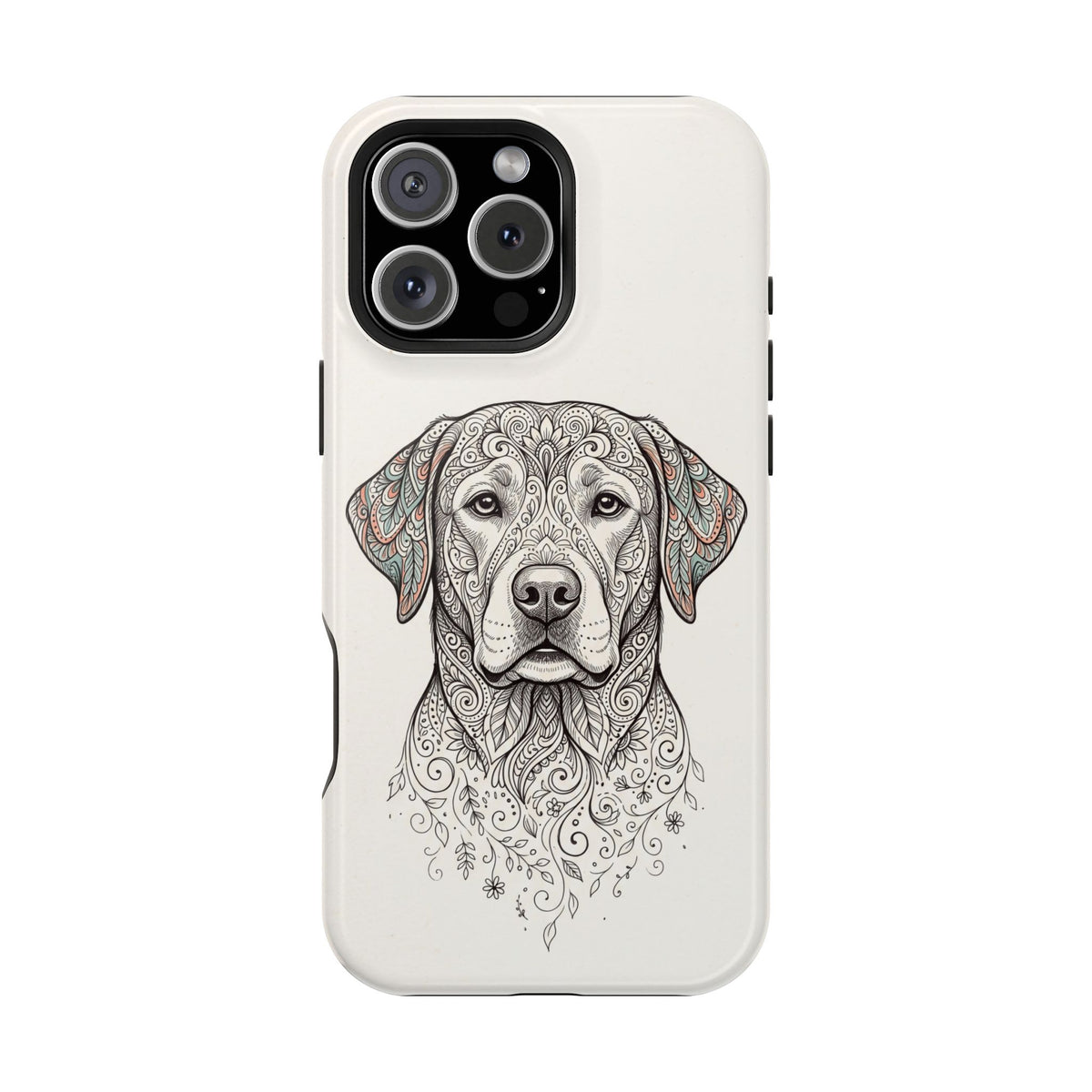 Mandala Labrador Phone Case — Tough Magnetic Case with Wireless Charging