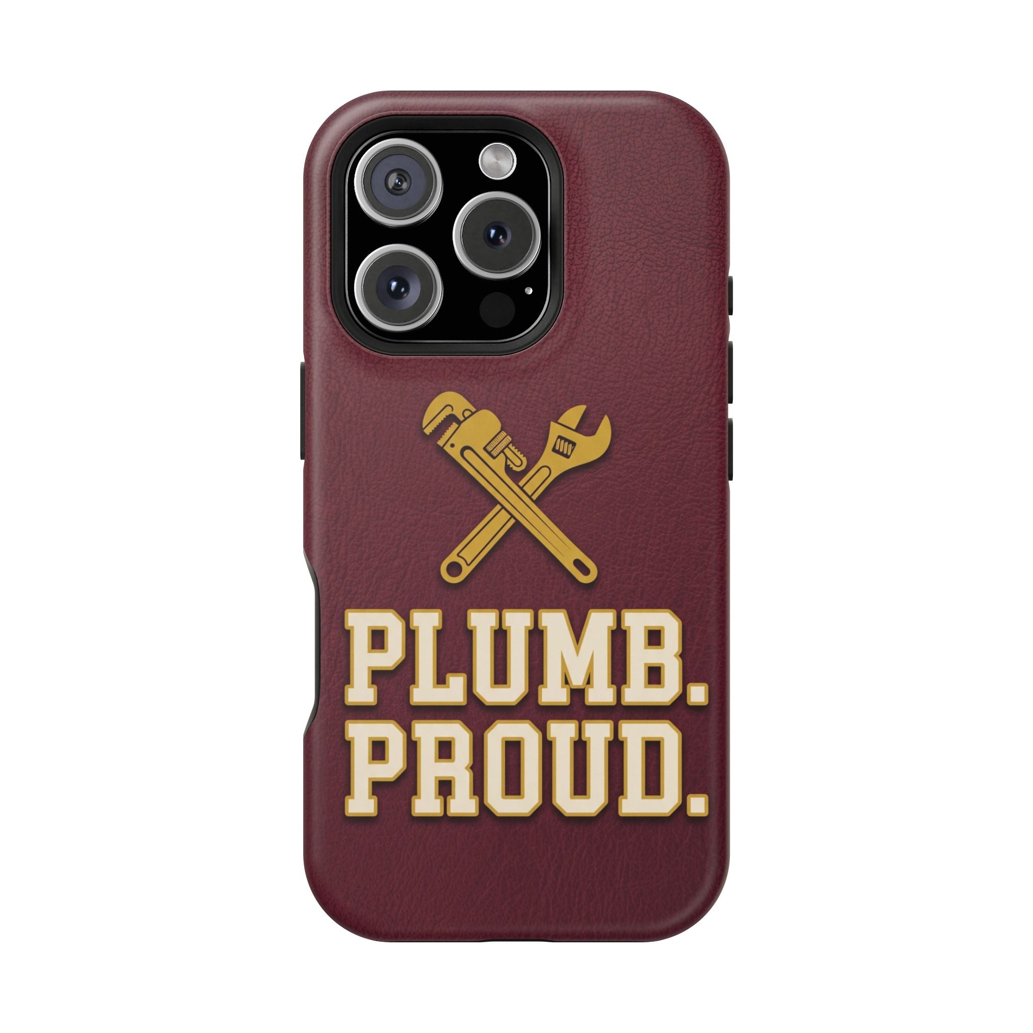Plumb. Proud. Phone Case — Crossed Wrenches Wireless Charging Cover