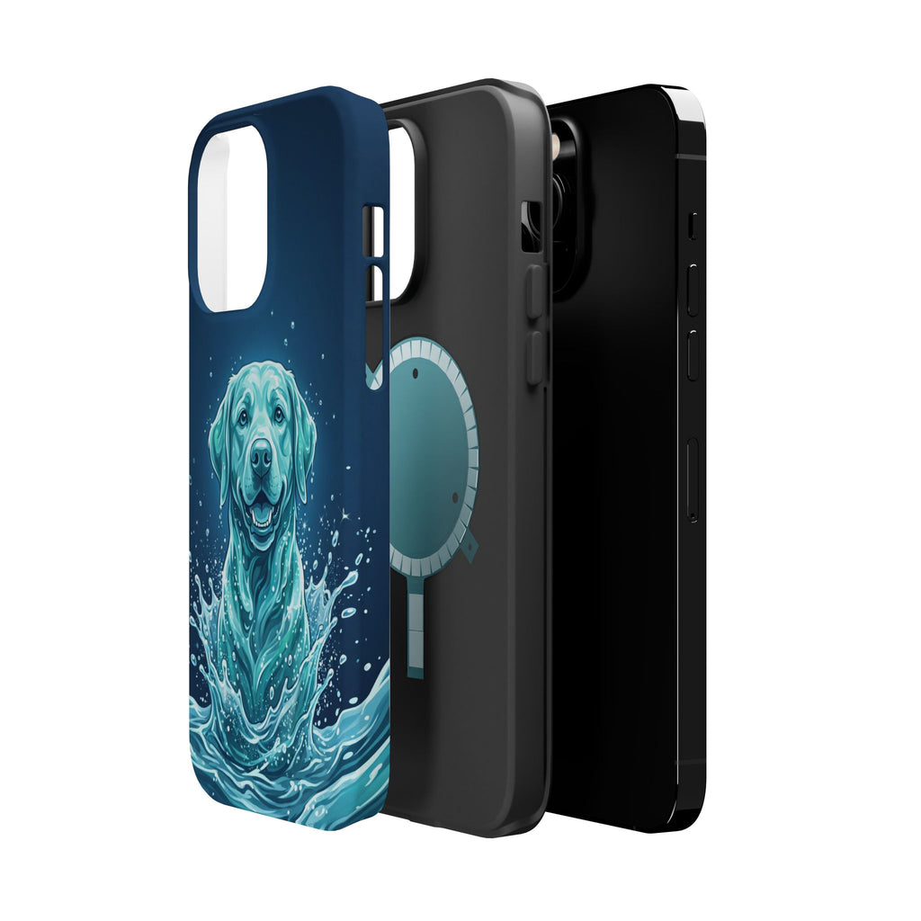 Water Splash Labrador Phone Case — Tough Magnetic Case with Wireless Charging