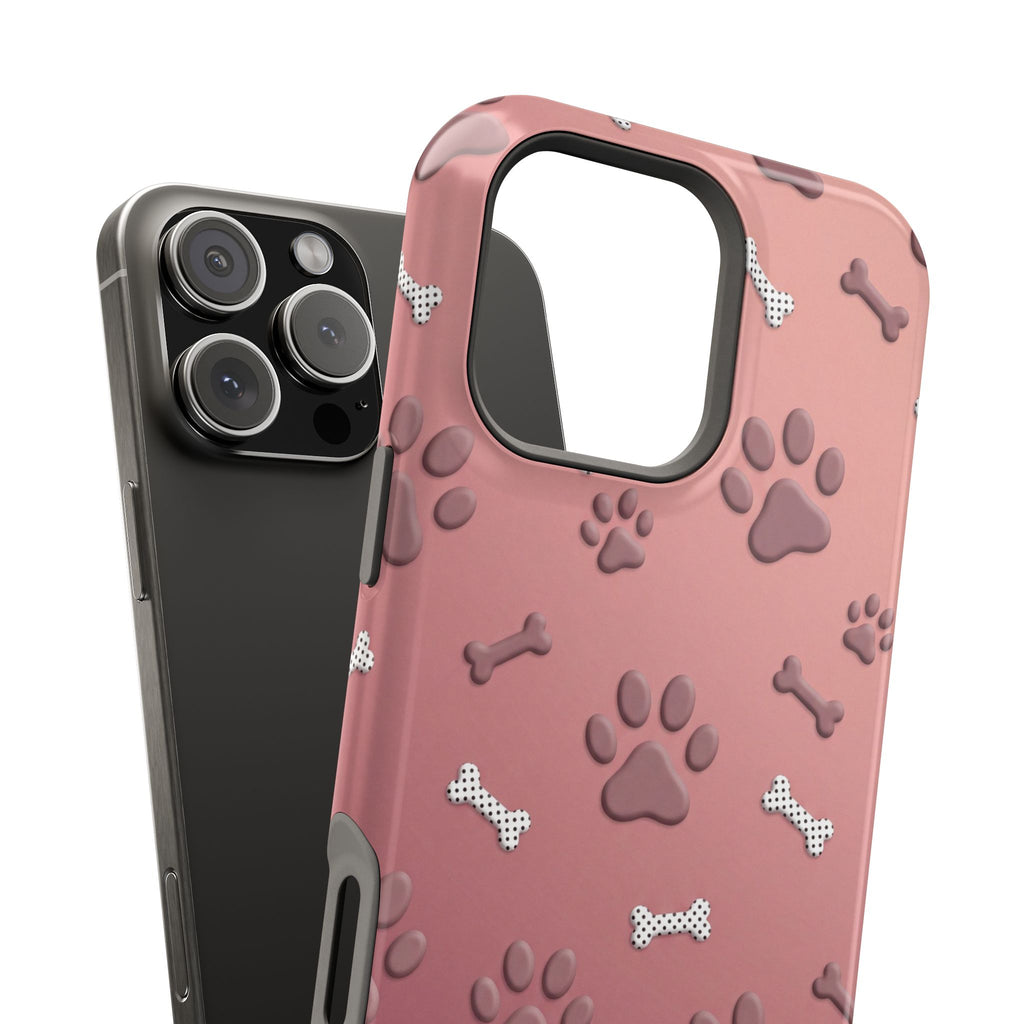 Paws & Bones Phone Case — Impact-Resistant Wireless Charging Cover