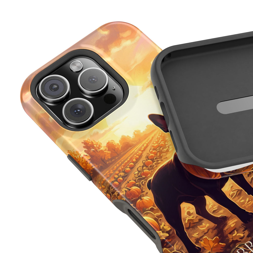 Personalized French Bulldog Pumpkin Patch Phone Case — Wireless Charging Cover
