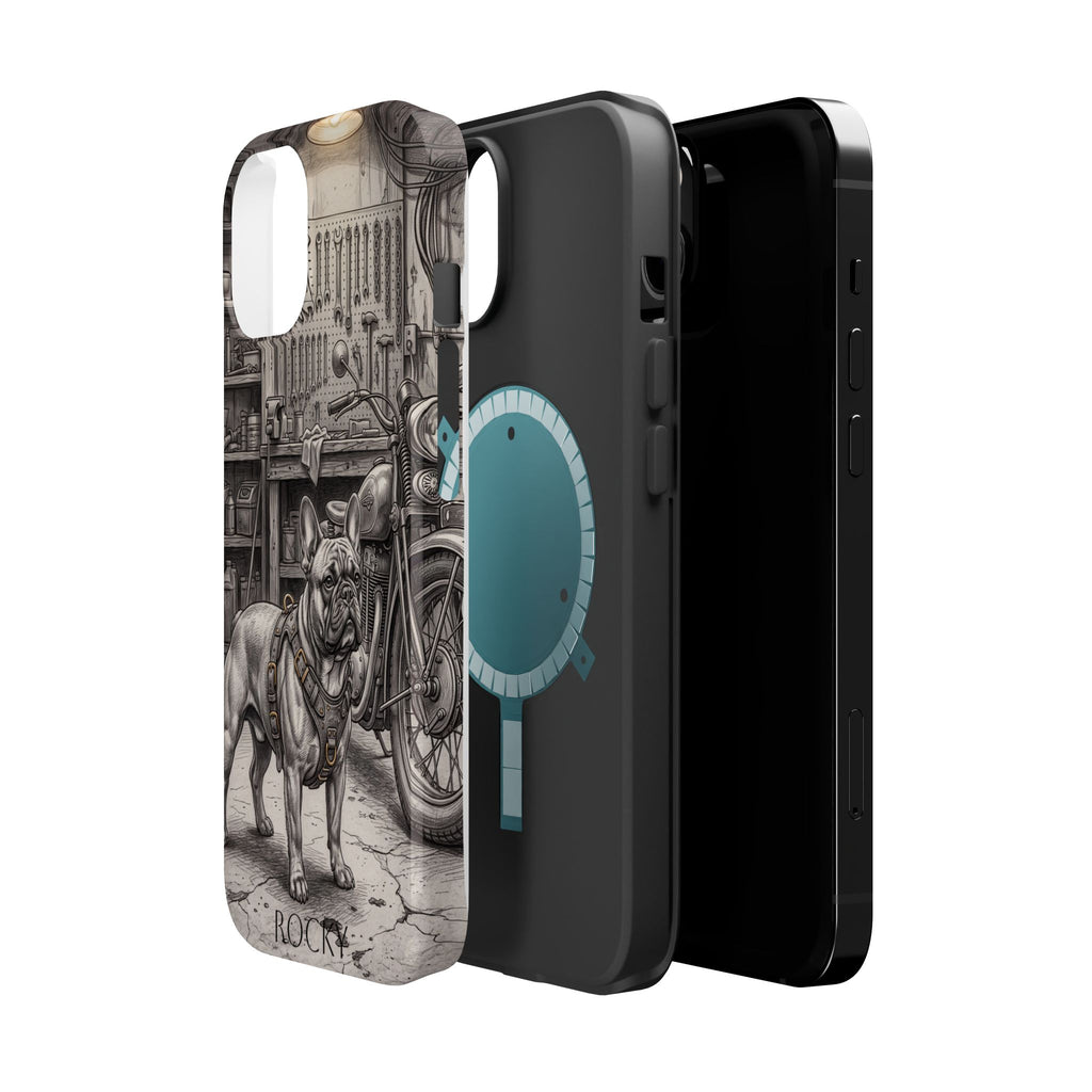 Personalized French Bulldog Vintage Street Phone Case — Wireless Charging Cover