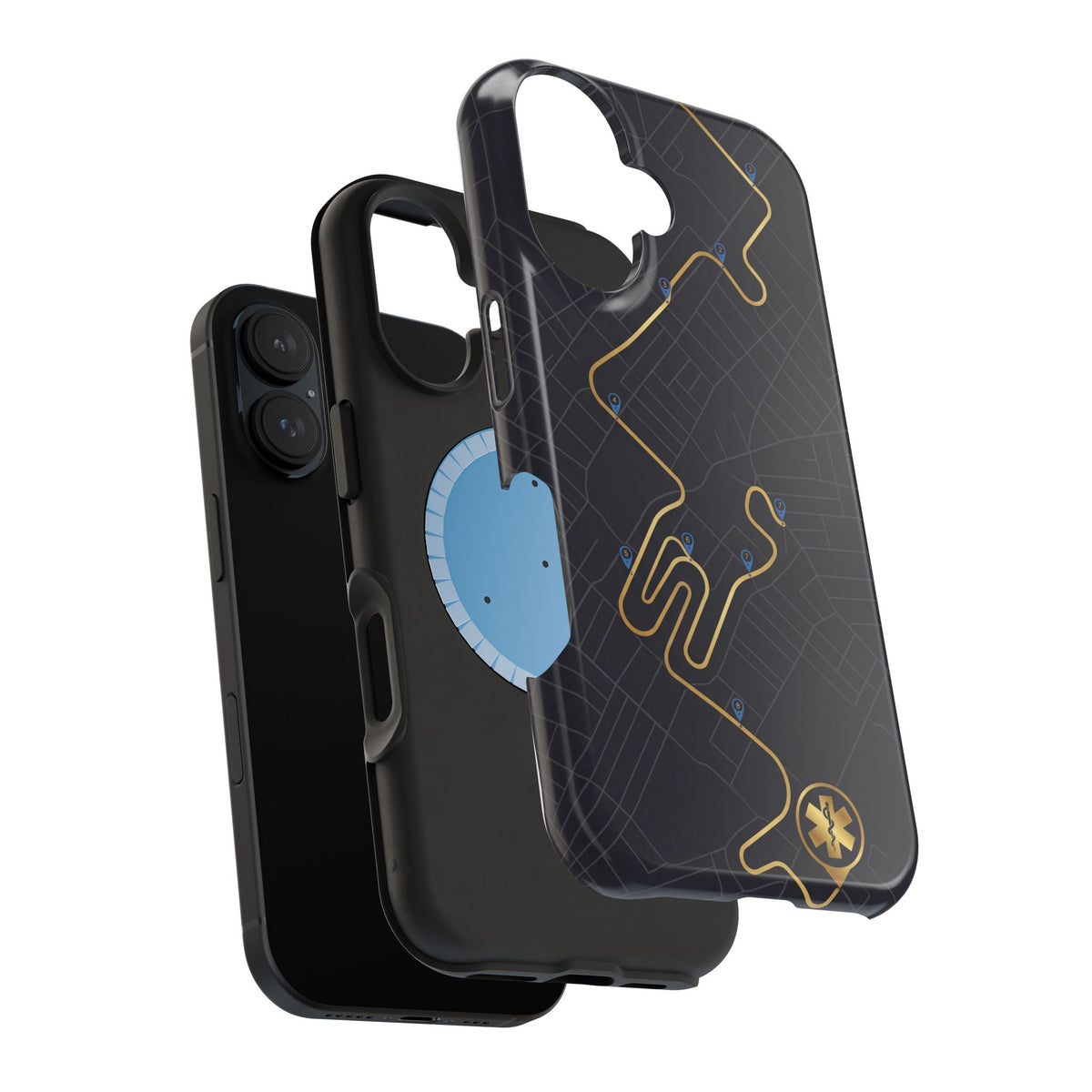 Paramedic/EMT Route Line Phone Case — Magnetic Wireless Charging Cover