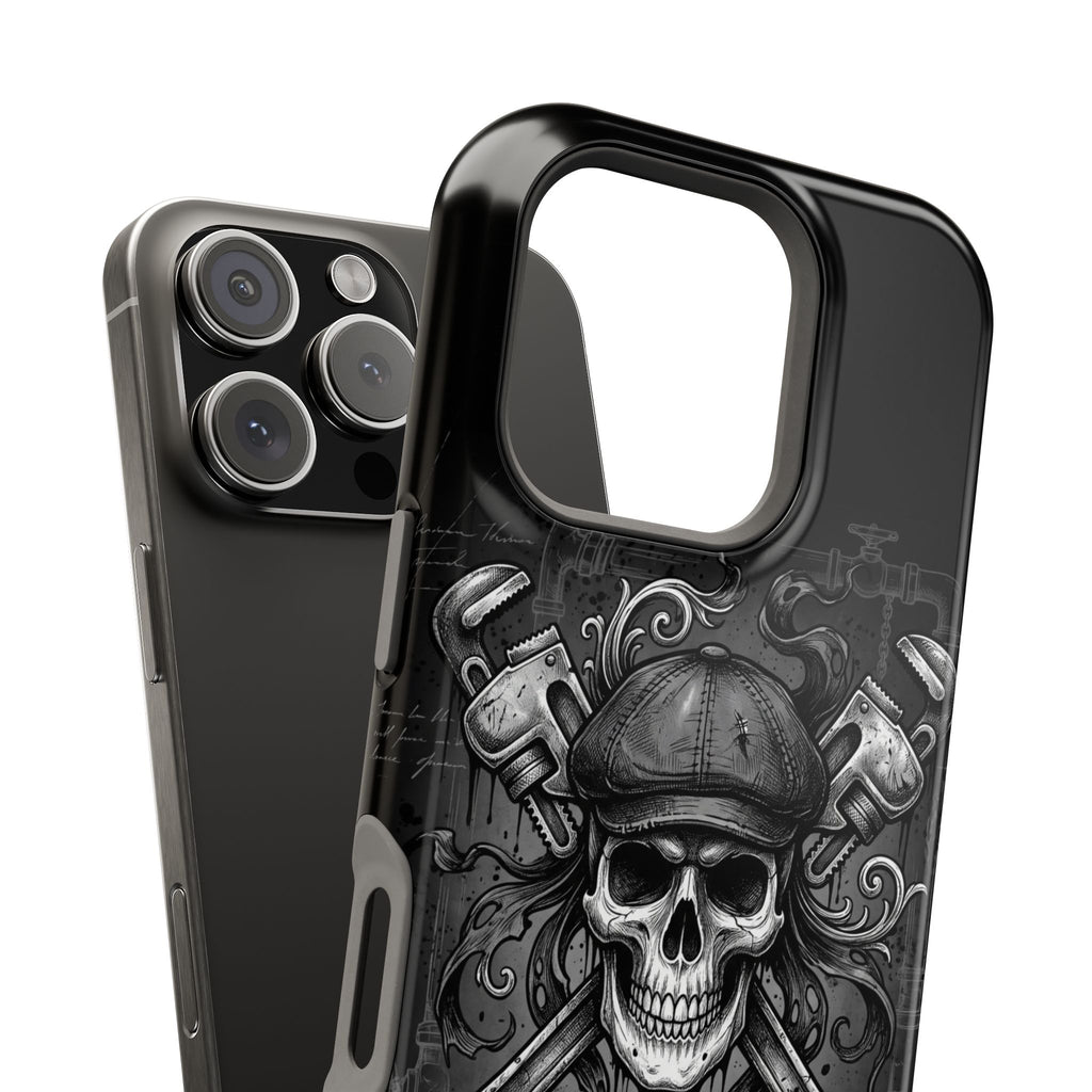 Skull & Wrenches Plumber Phone Case — Wireless Charging Cover