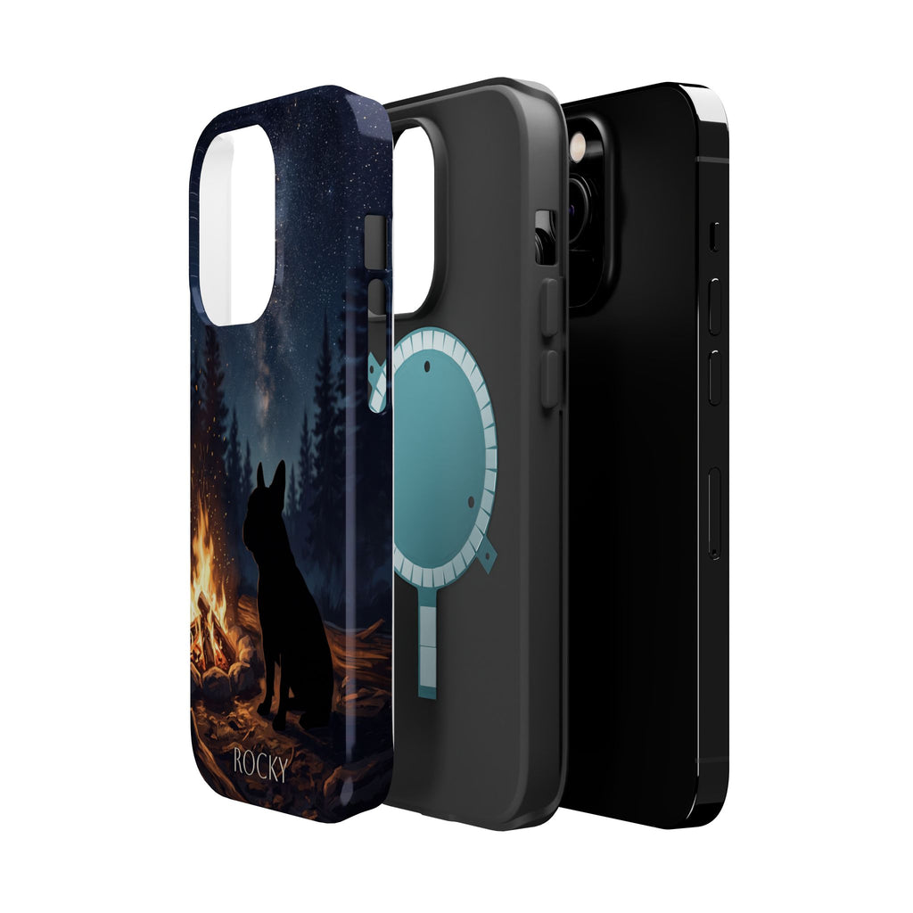 Personalized French Bulldog Campfire Phone Case — Wireless Charging Cover