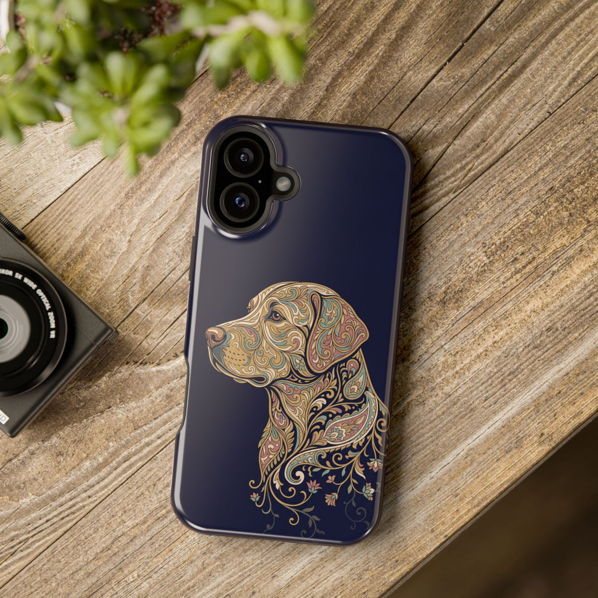 Paisley Labrador Phone Case — Tough Magnetic Case with Wireless Charging