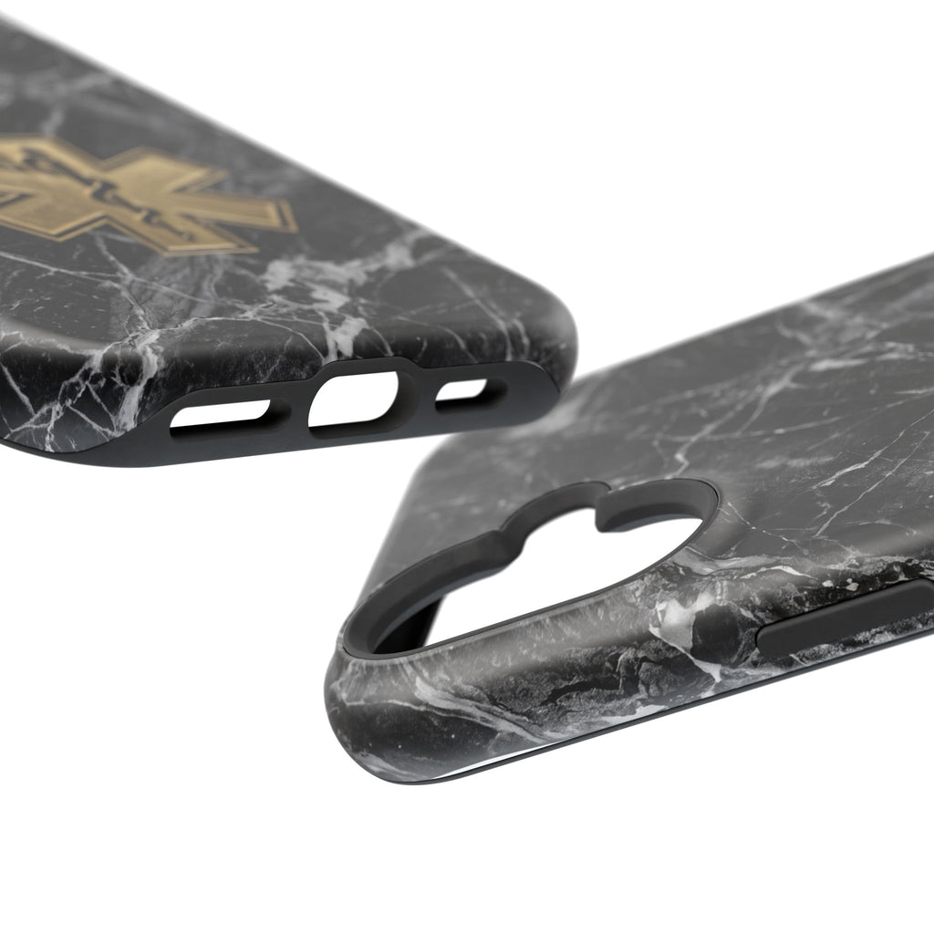 Paramedic/EMT Marble Phone Case — Magnetic Wireless Charging Cover