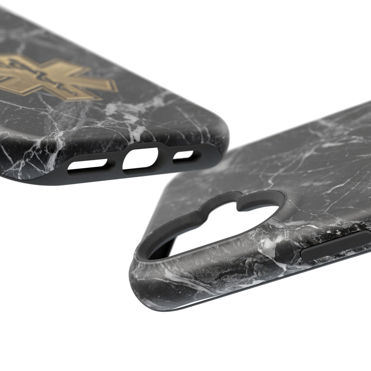 Paramedic/EMT Marble Phone Case — Magnetic Wireless Charging Cover