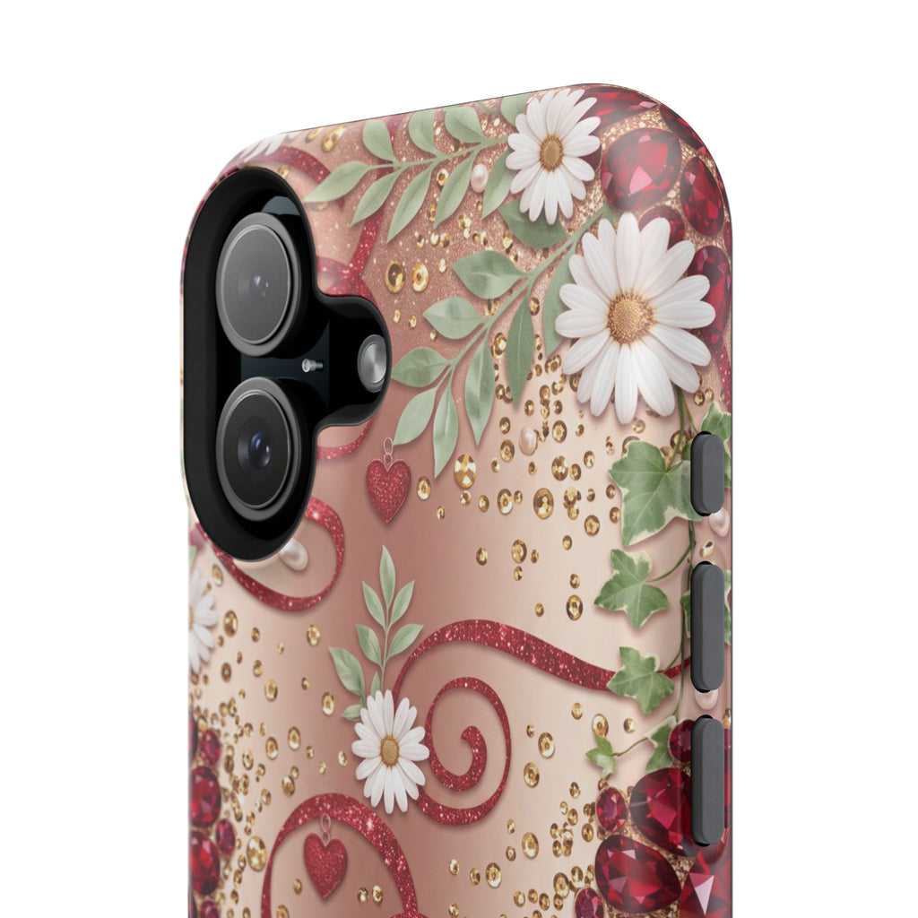Personalized Vintage Floral Teacher Phone Case — Wireless Charging Cover