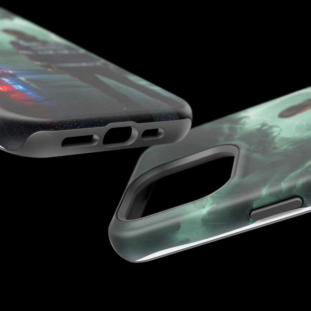 Female Paramedic Green Storm Phone Case — Magnetic Wireless Charging Cover