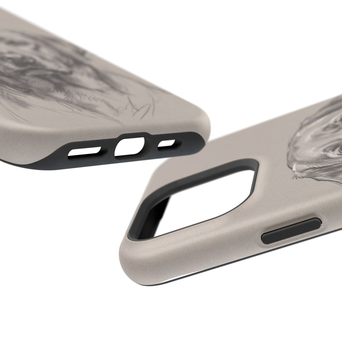 Charcoal Sketch Labrador Phone Case — Tough Magnetic Case with Wireless Charging