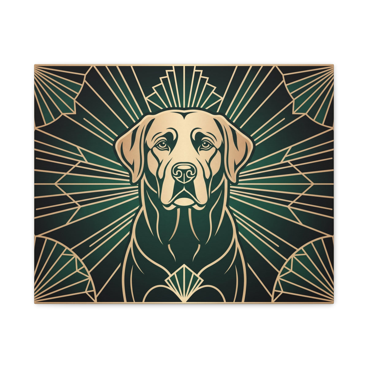 Labrador Canvas | Art Deco Fan Line Art Wall Art