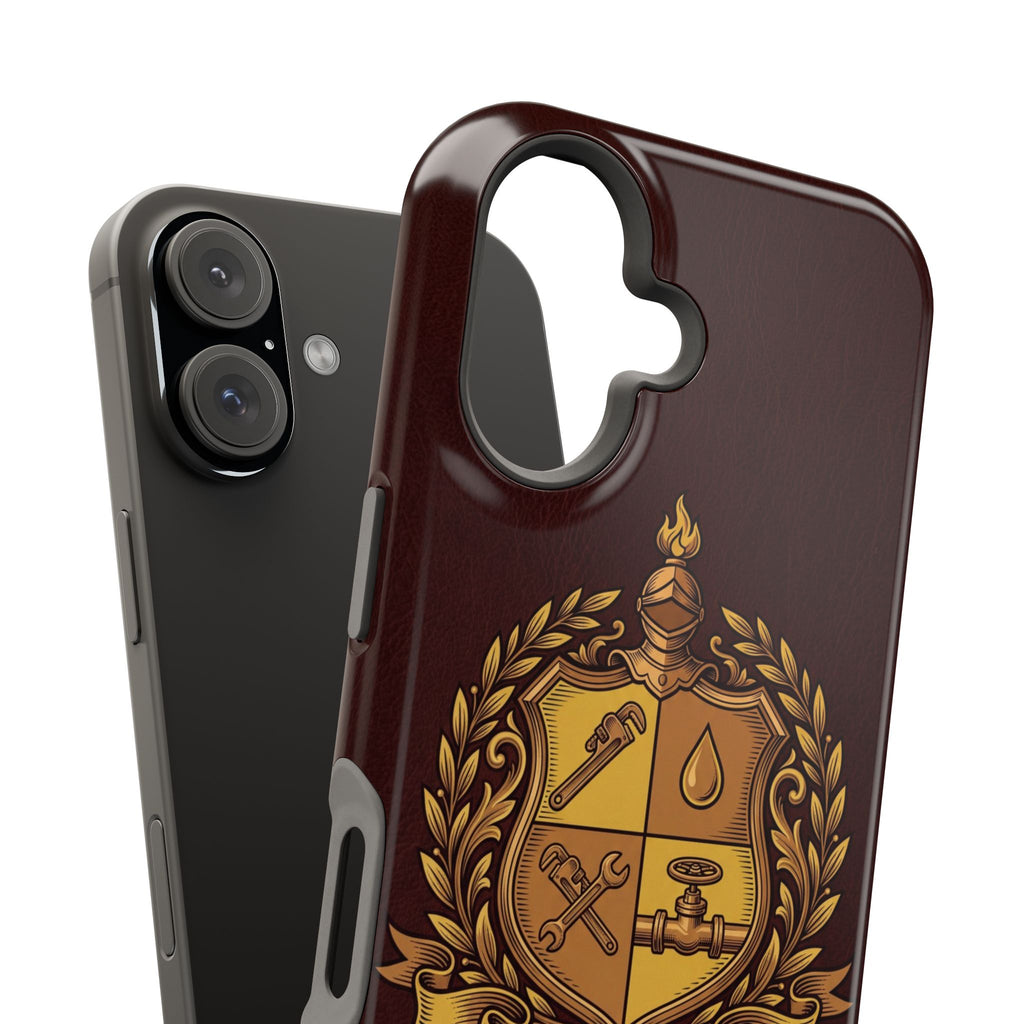 Plumber Crest Phone Case — Heraldic Shield Wireless Charging Cover