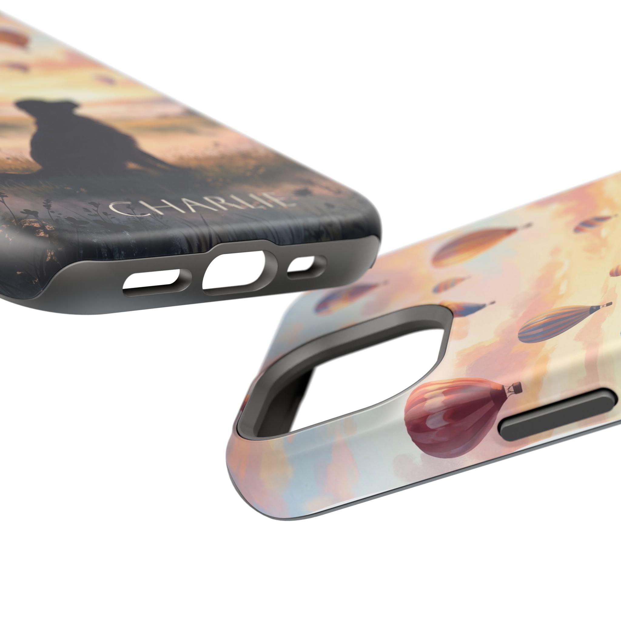 Personalized Golden Retriever Hot Air Balloon Phone Case — Wireless Charging Cover