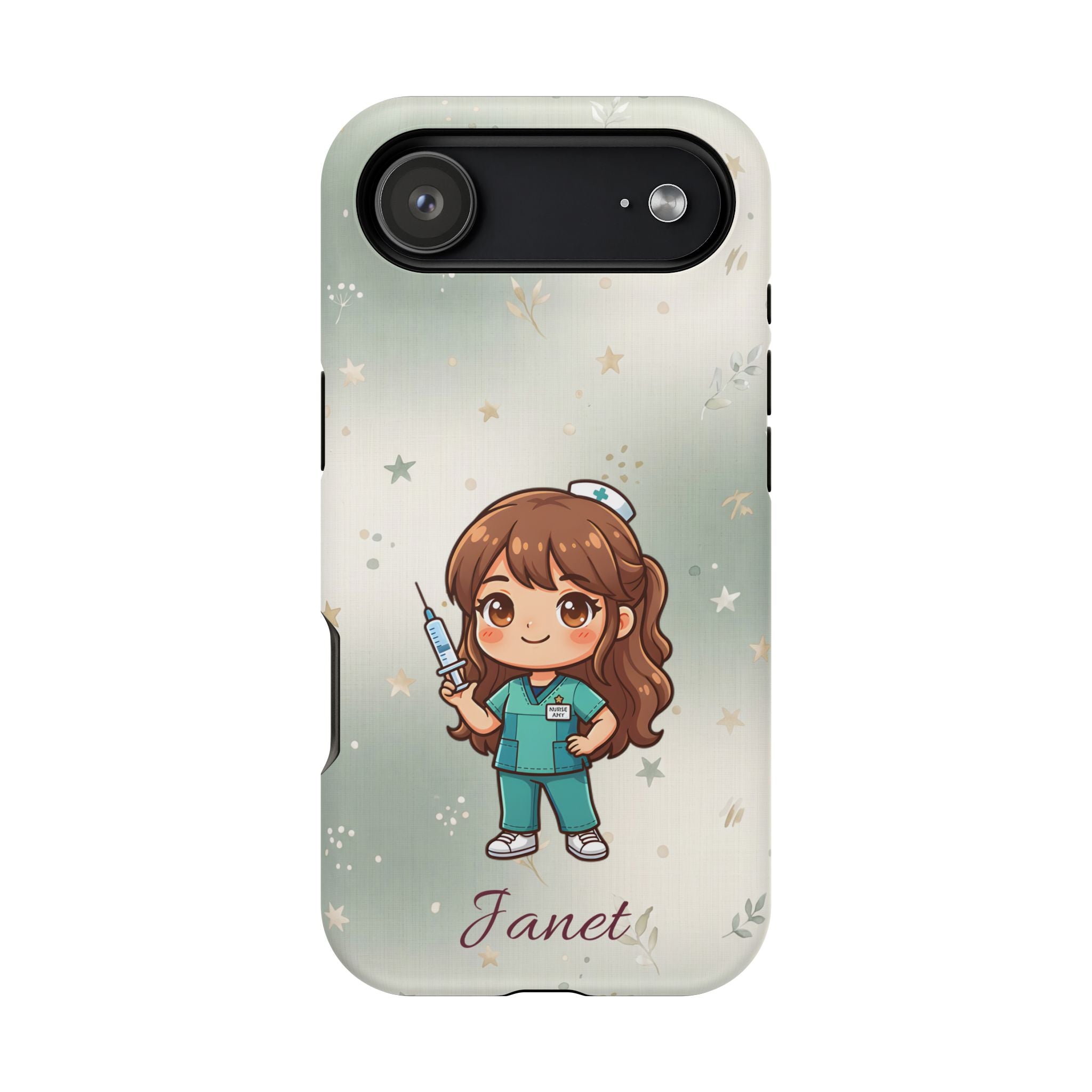 Personalized Nurse with Syringe Phone Case — Wireless Charging Cover