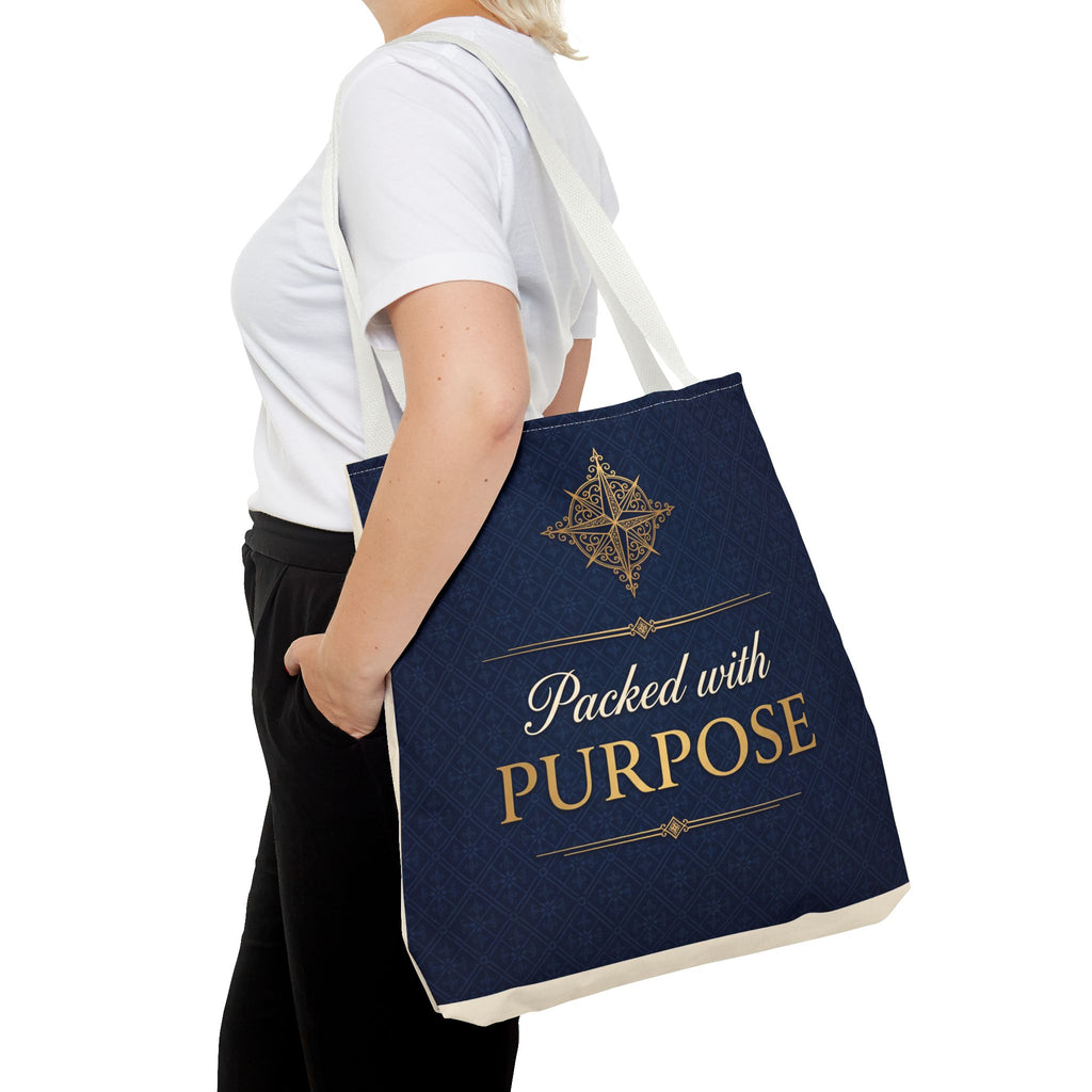 Packed with Purpose Tote | Inspirational Nurse Gift Tote Bag | Healthcare Worker Appreciation Gift | Premium Polyester Carry-All