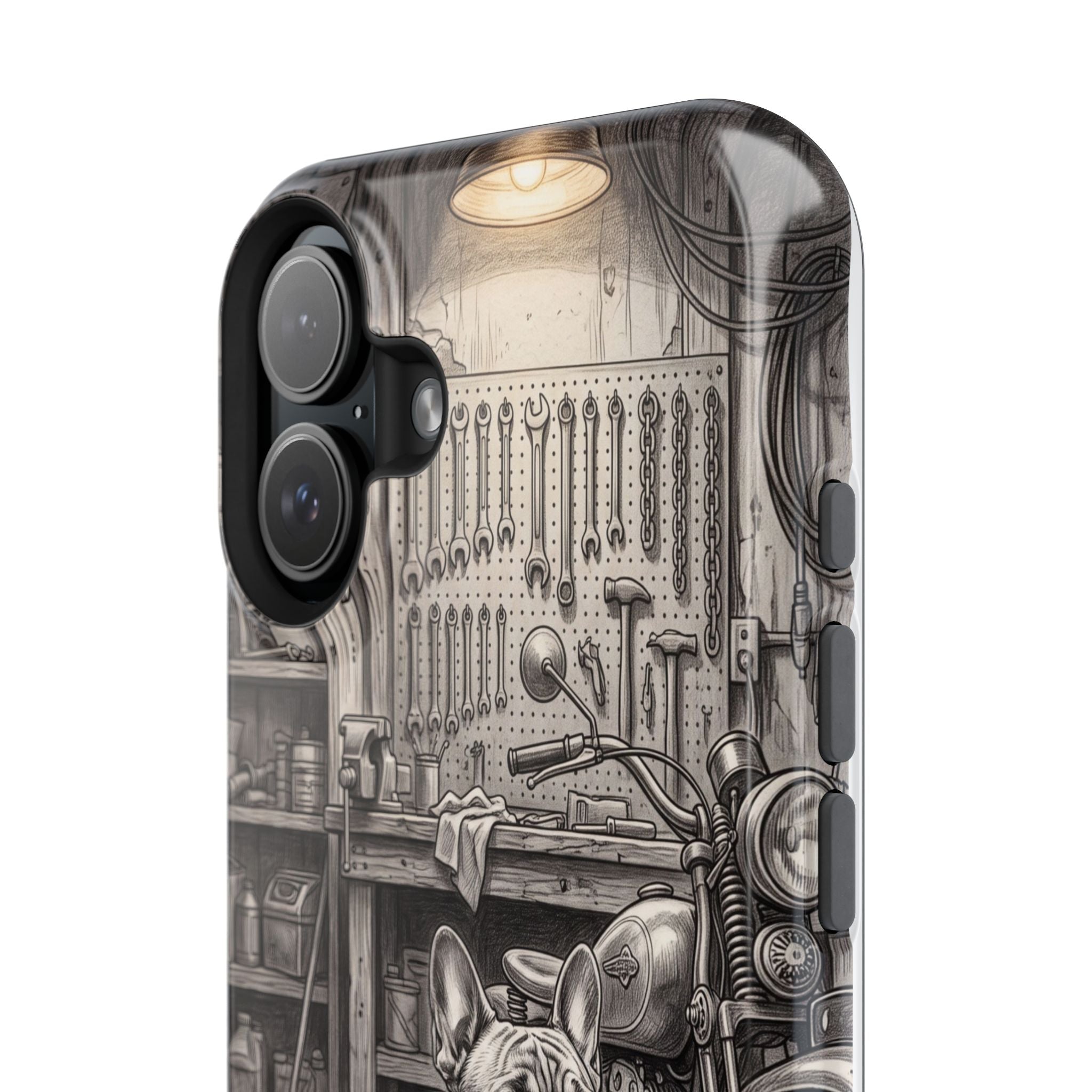 Personalized French Bulldog Vintage Street Phone Case — Wireless Charging Cover