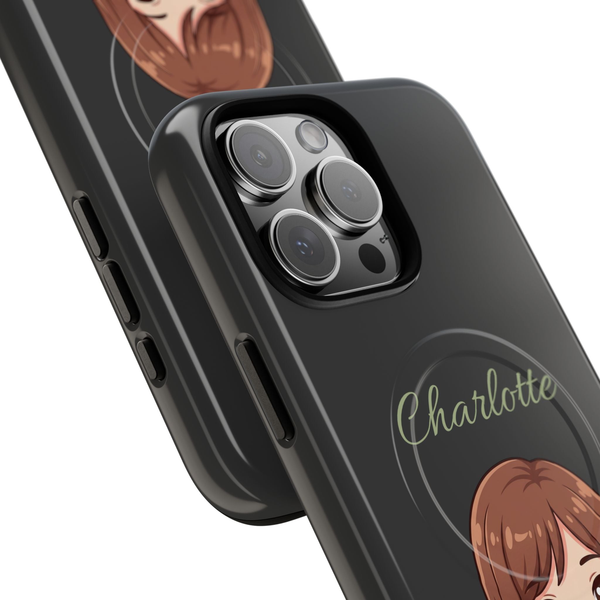 Personalized Tough Magnetic Phone Case | With Custom Name – Cute Illustrated Nurse Character Case for iPhones