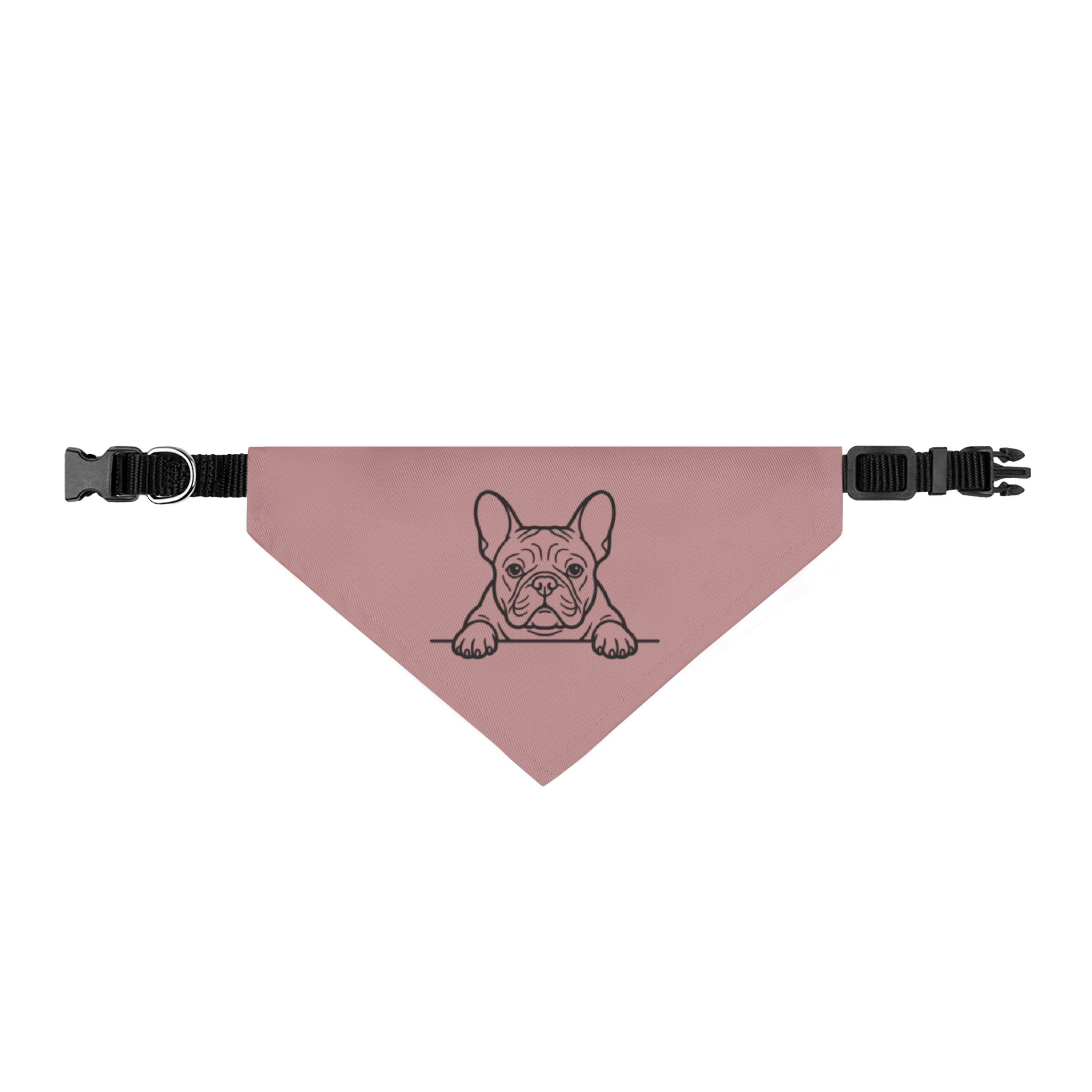 Dusty Rose French Bulldog Bandana | Cute Frenchie Dog Bandana | Pet Lover Gift