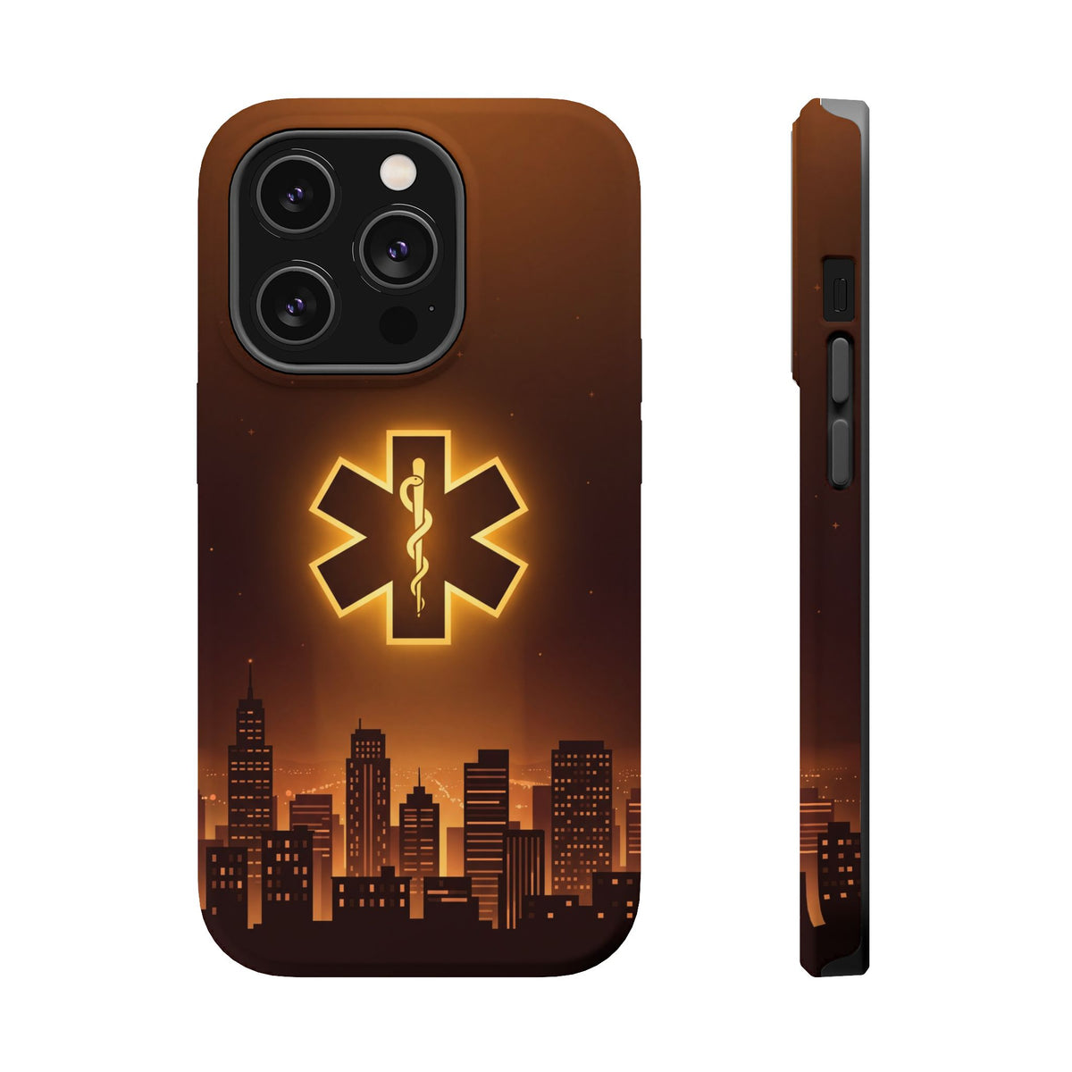Paramedic/EMT Skyline Phone Case — Magnetic Wireless Charging Cover