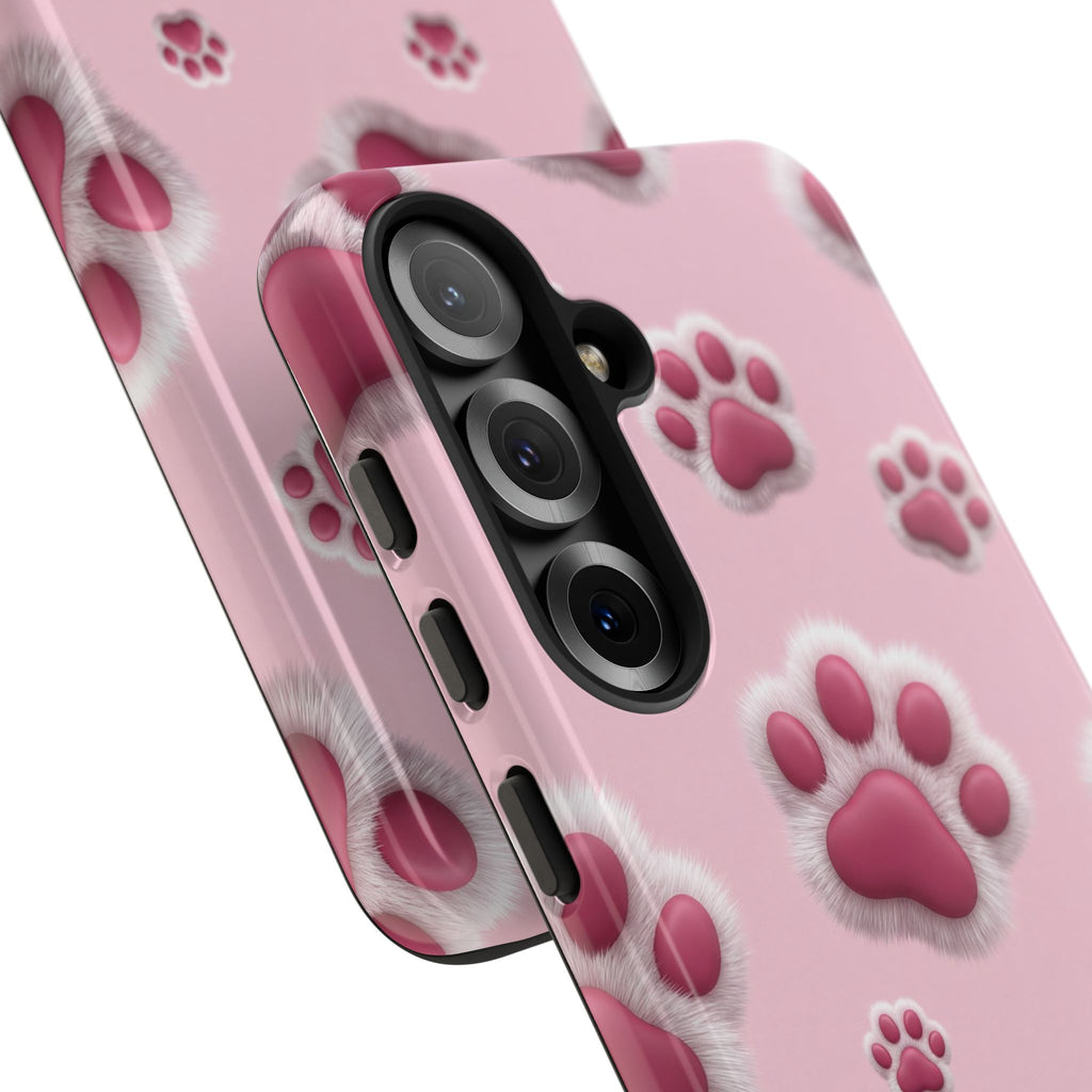 iphone & Samsung - Pink Paws Tough Phone Case — Cute Protective iPhone Cover