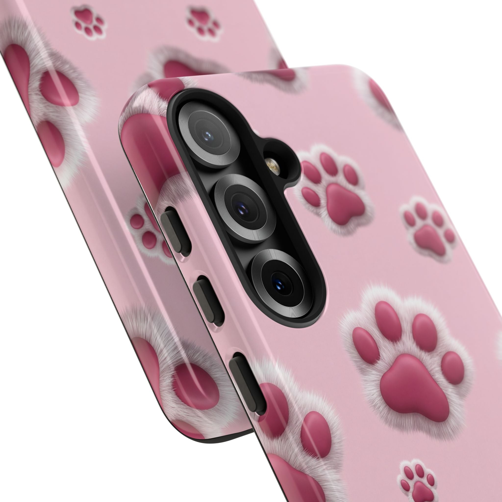 iphone & Samsung - Pink Paws Tough Phone Case — Cute Protective iPhone Cover