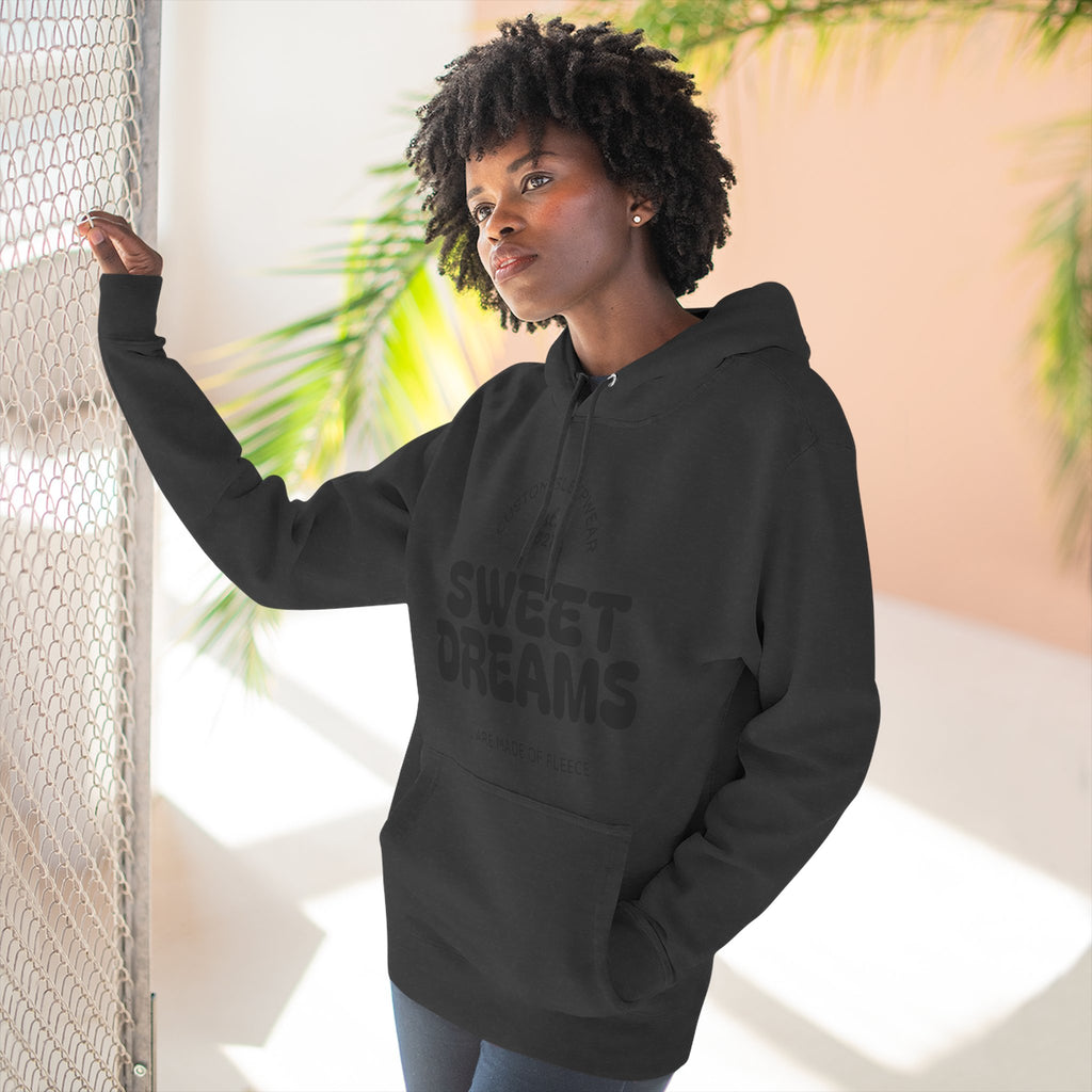 Sweet Dreams Hoodie — Cozy Fleece Pullover with Retro Script