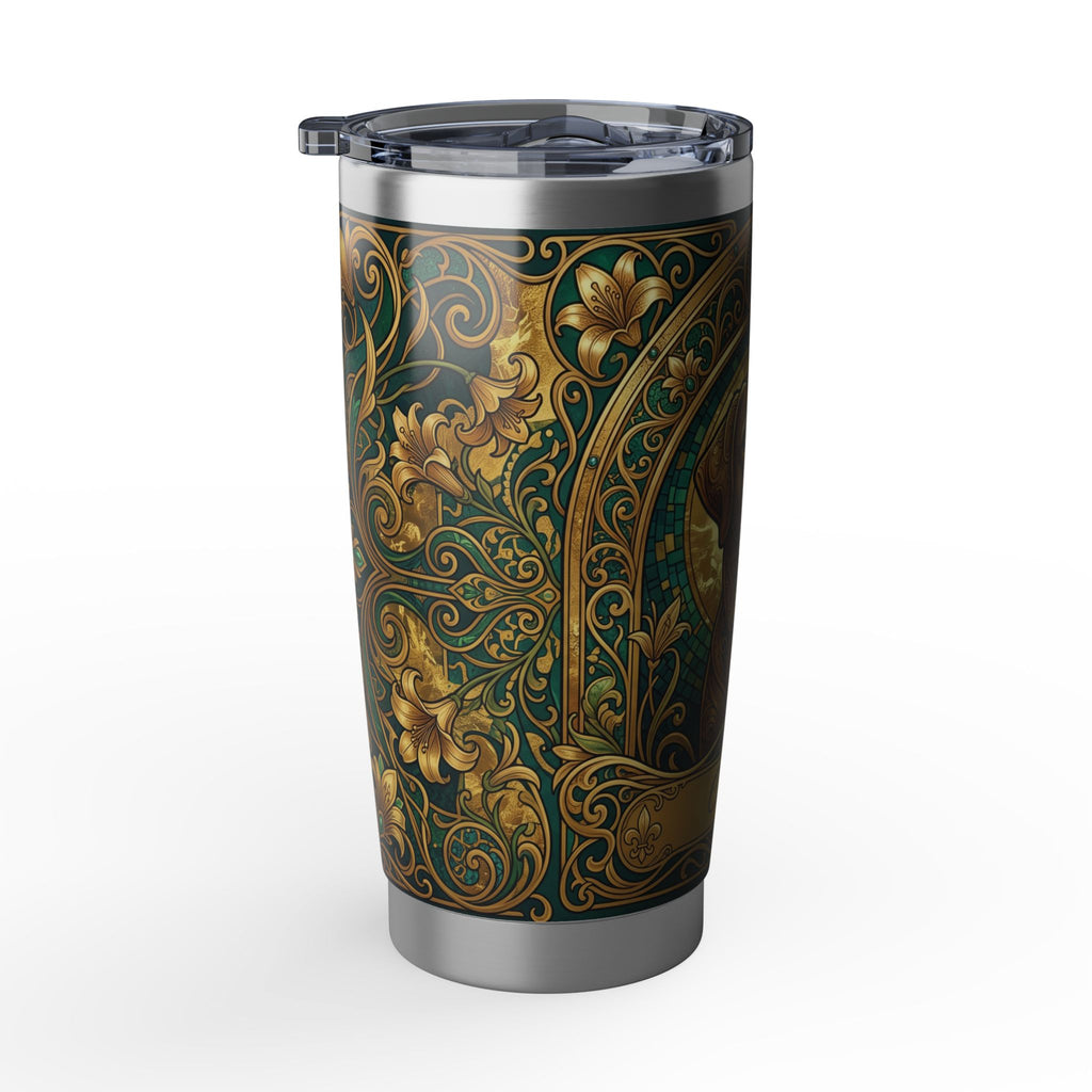 Labrador Personalized Tumbler | Gilded Filigree Art — 20 oz Stainless Travel Mug