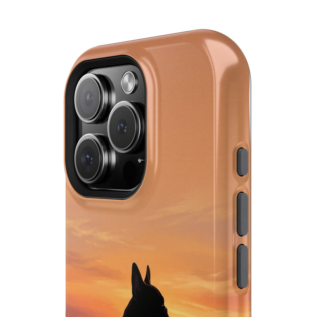 Personalized French Bulldog Desert Sunset Phone Case — Wireless Charging Cover