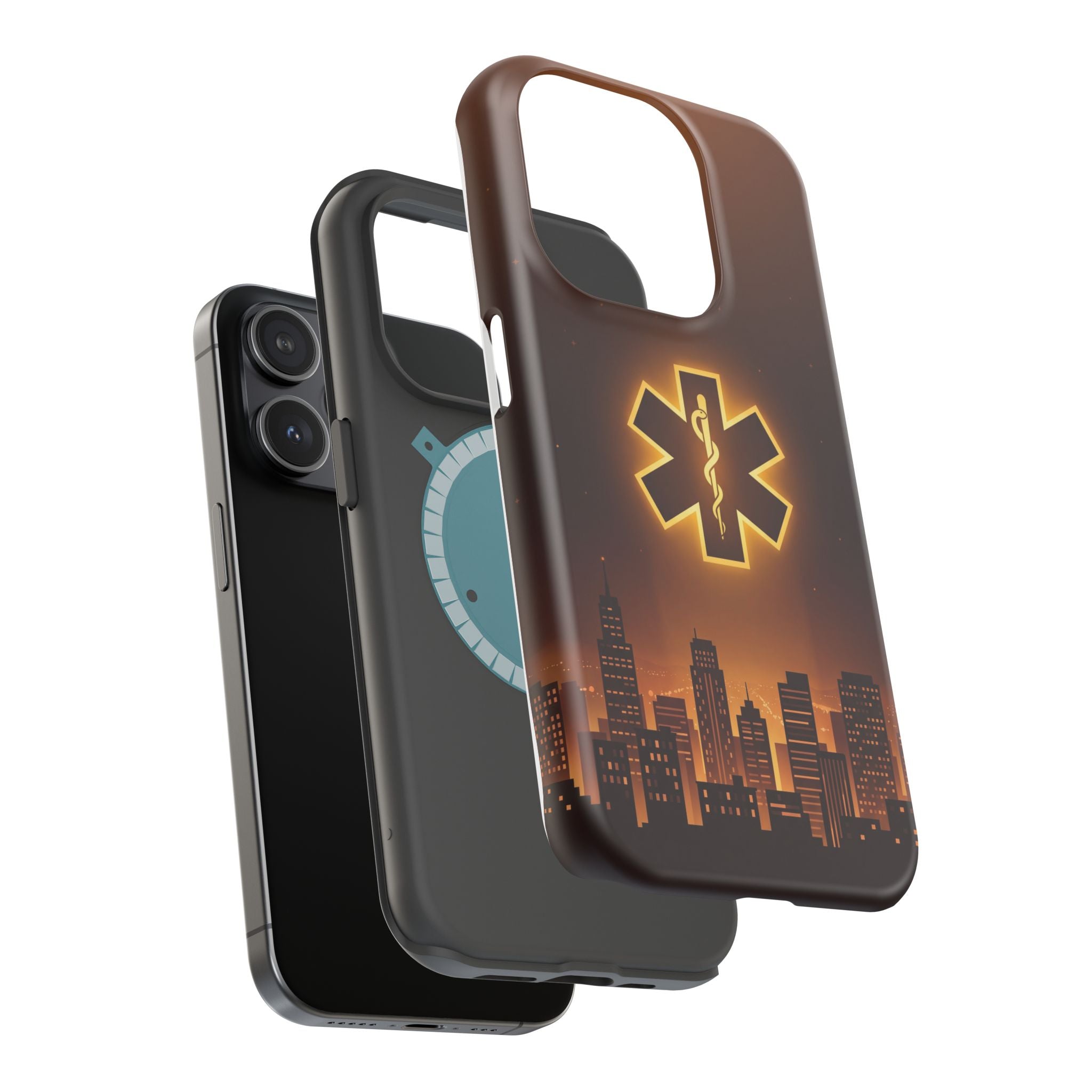 Paramedic/EMT Skyline Phone Case — Magnetic Wireless Charging Cover