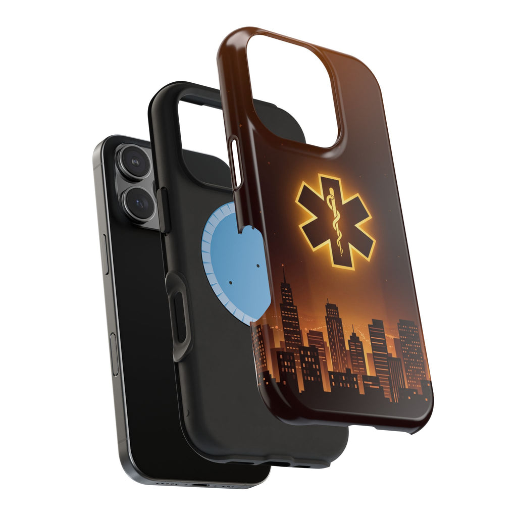Paramedic/EMT Skyline Phone Case — Magnetic Wireless Charging Cover