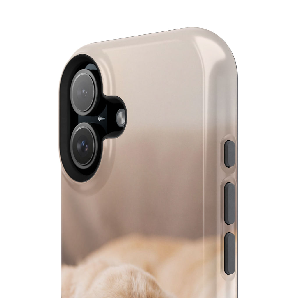Golden Retriever Puppy Phone Case — Impact-Resistant Wireless Charging Cover