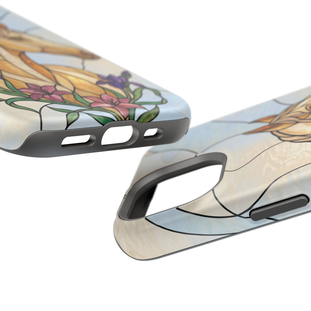 Floral Stained Glass Horse Phone Case — Tough Magnetic Case with Wireless Charging