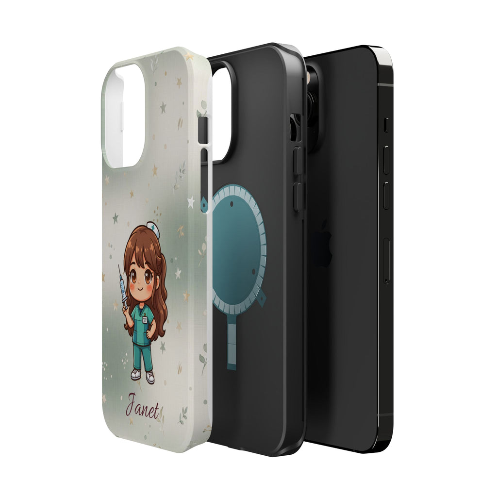 Personalized Nurse with Syringe Phone Case — Wireless Charging Cover