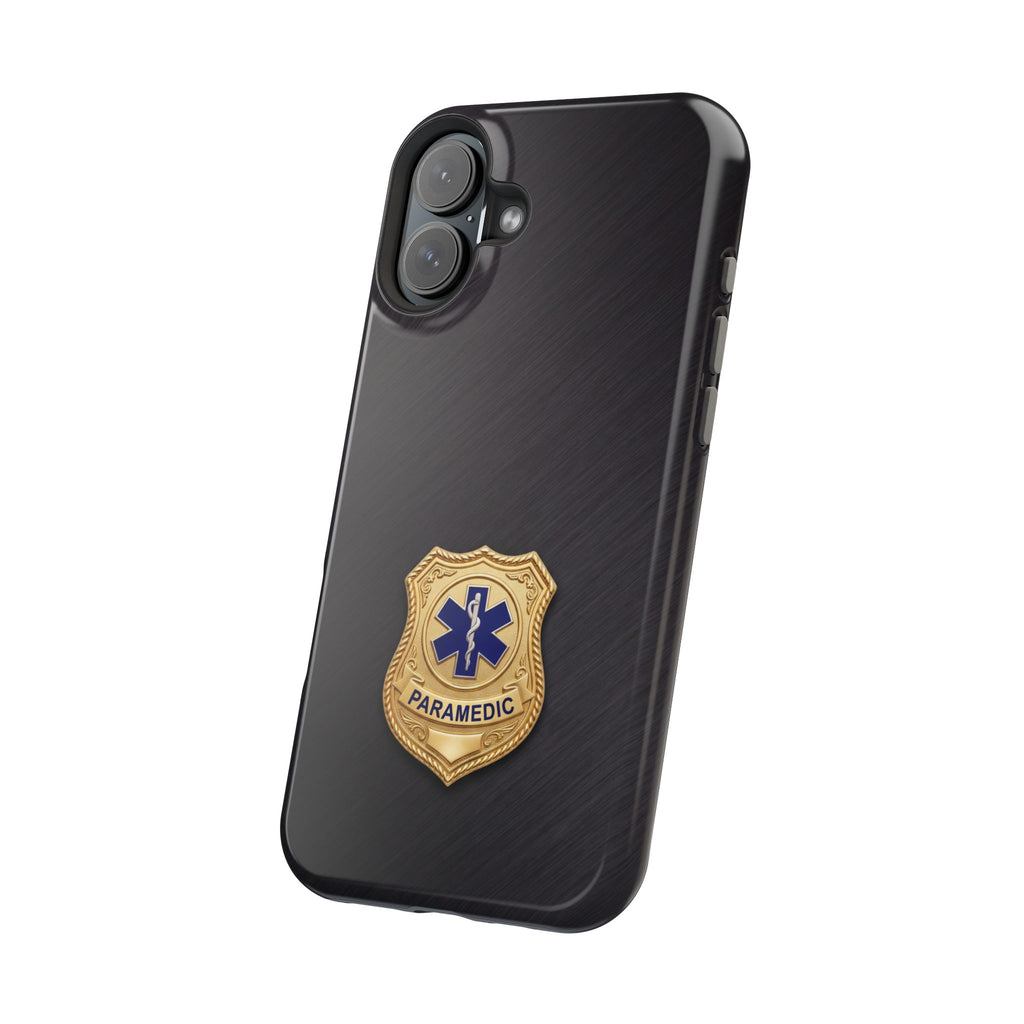 Gold Paramedic Badge Phone Case — Magnetic Wireless Charging Cover
