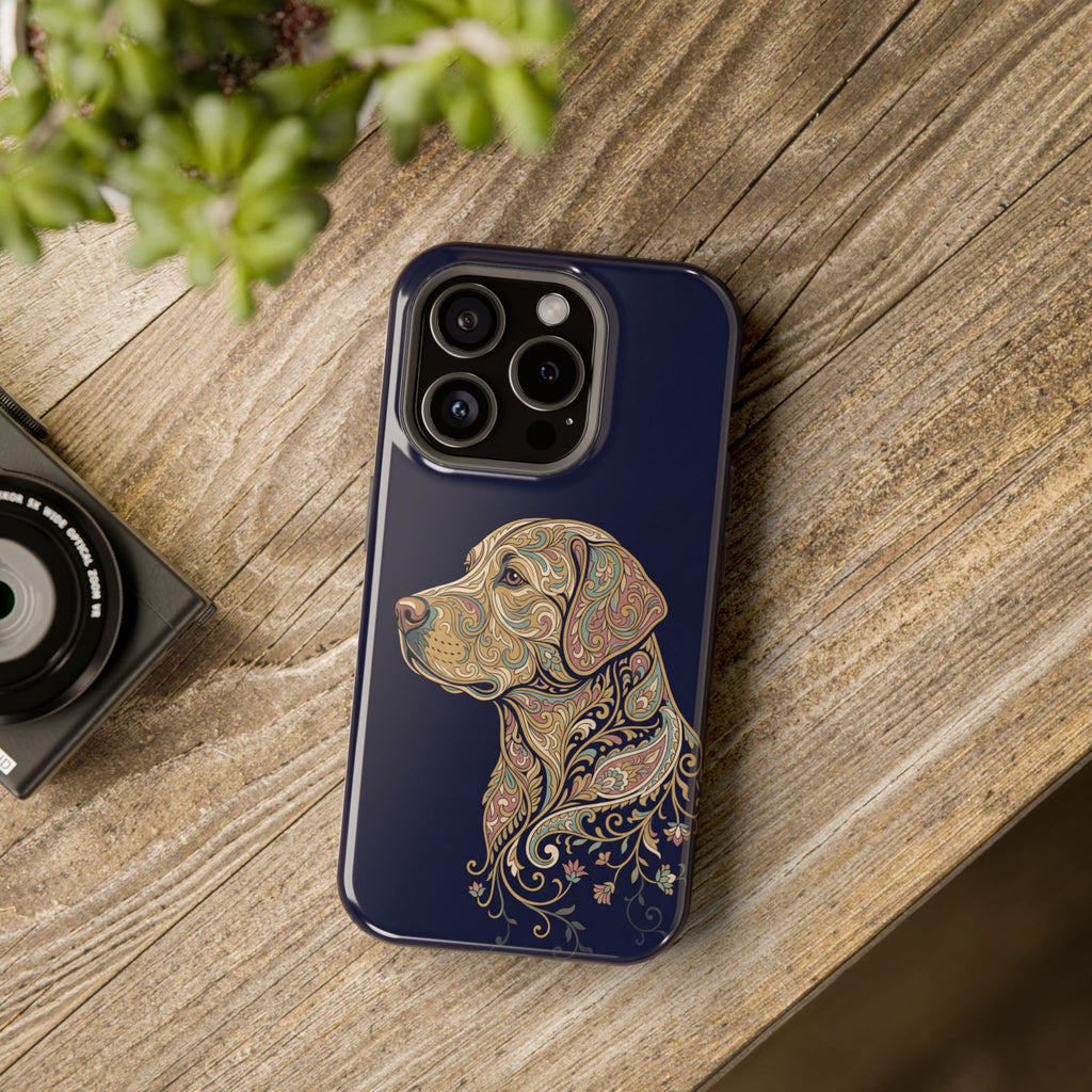 Paisley Labrador Phone Case — Tough Magnetic Case with Wireless Charging