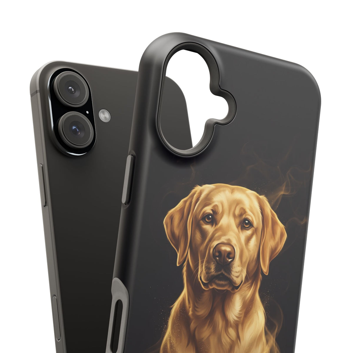 Personalized Gold Smoke Labrador Phone Case — Tough Magnetic Case with Wireless Charging