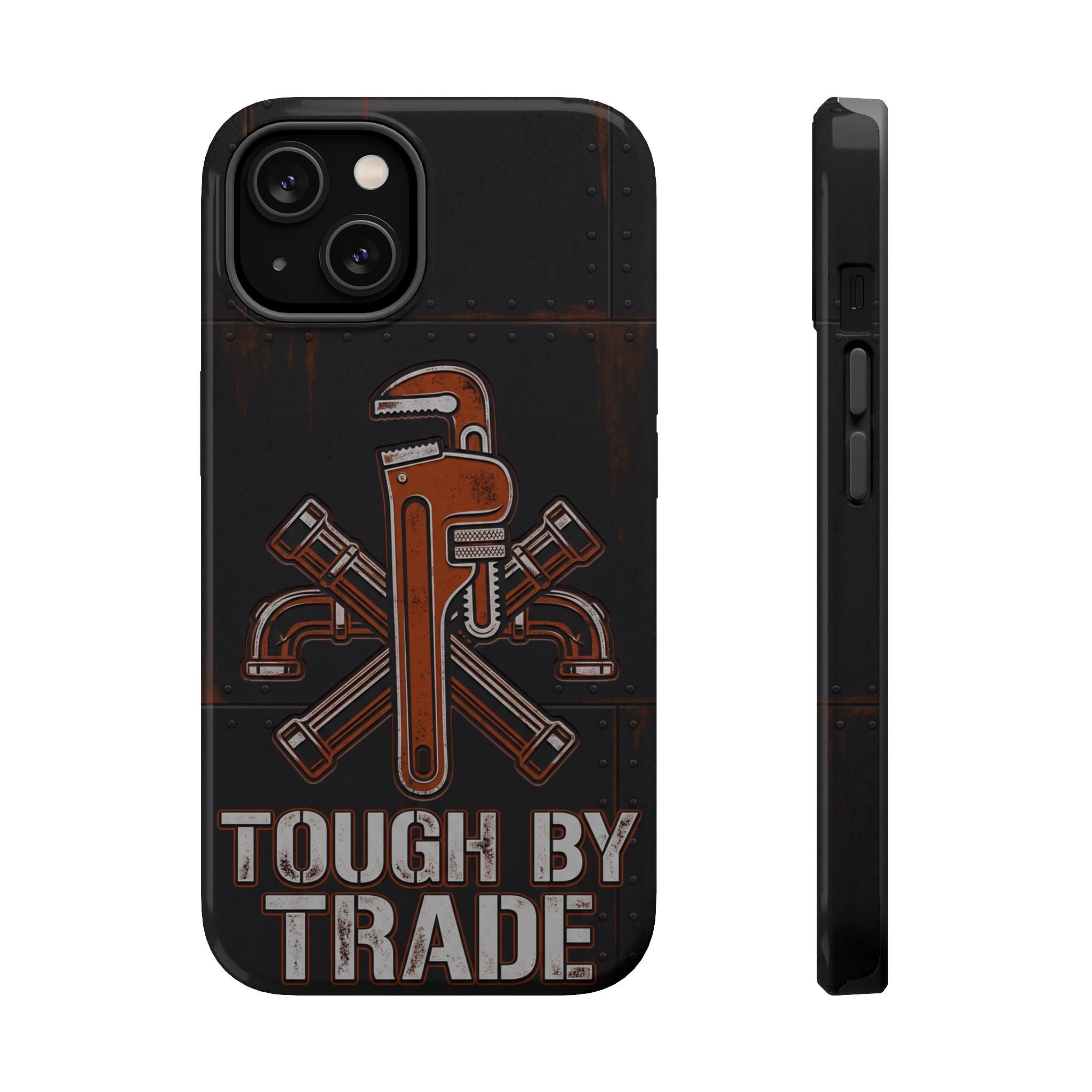 Tough By Trade Phone Case — Crossed Wrenches Wireless Charging Cover