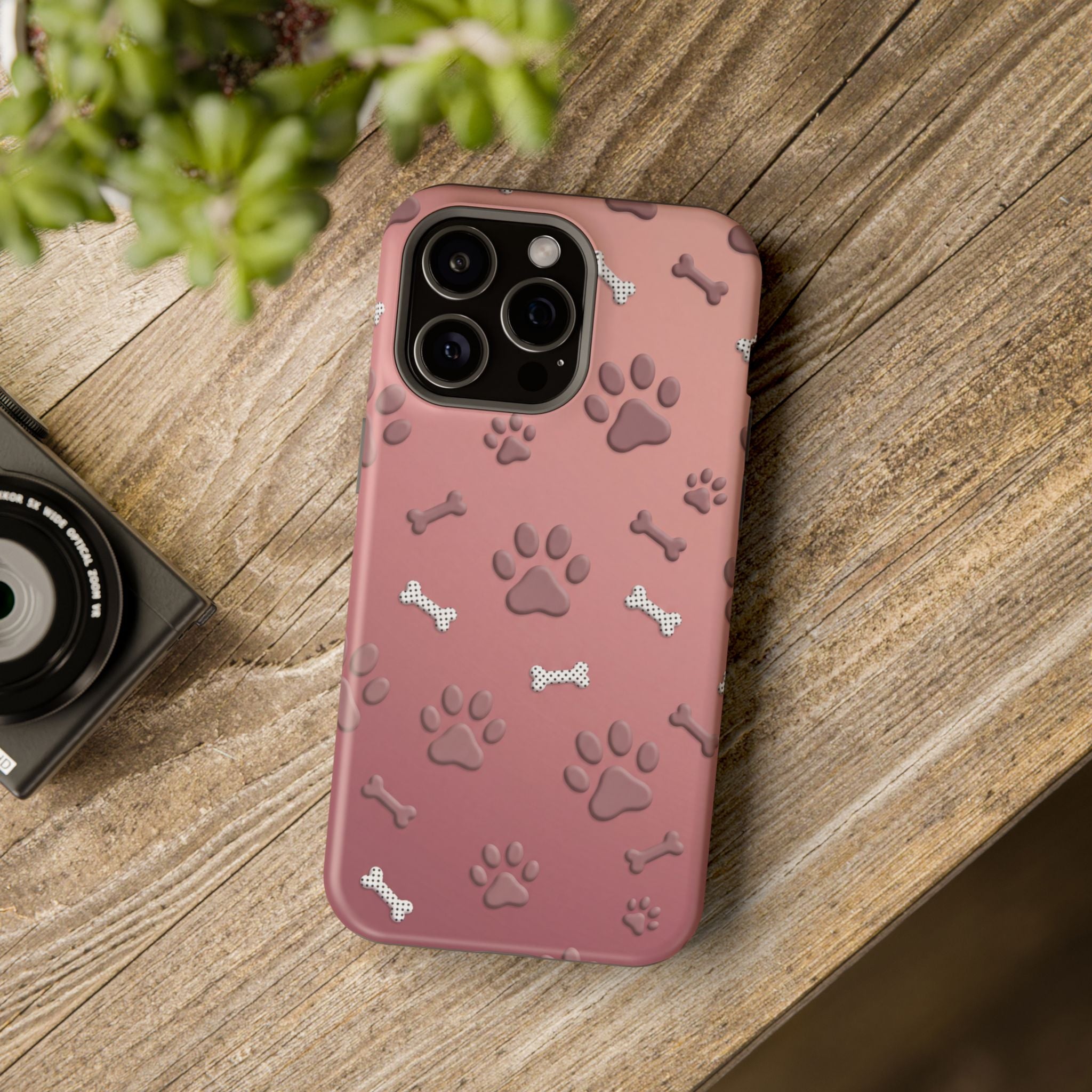 Paws & Bones Phone Case — Impact-Resistant Wireless Charging Cover