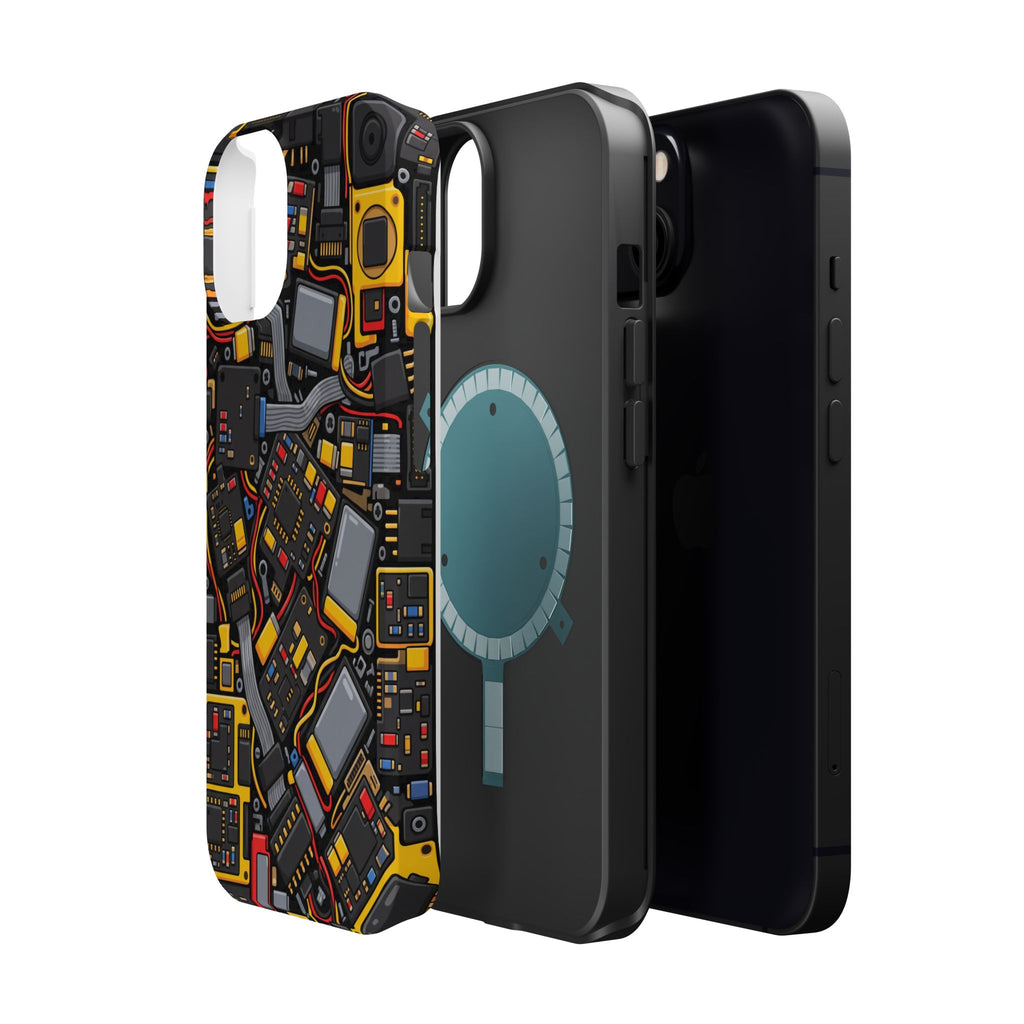 Voltage Board Phone Case — Yellow Circuit Wireless Charging Cover