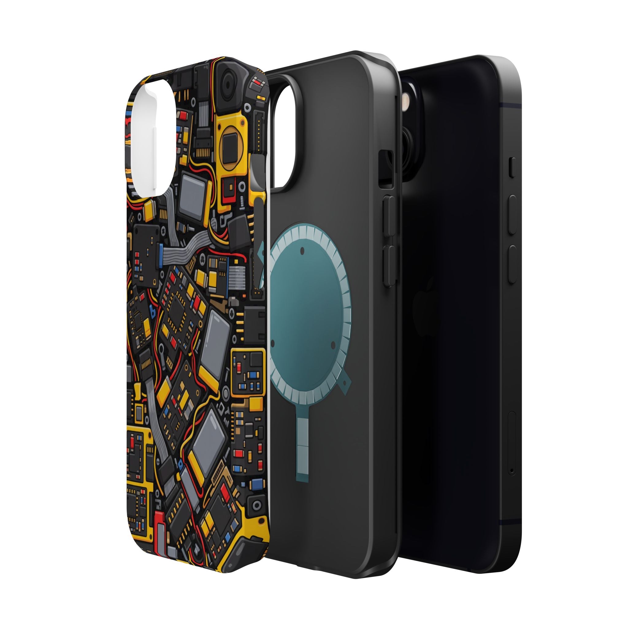 Voltage Board Phone Case — Yellow Circuit Wireless Charging Cover