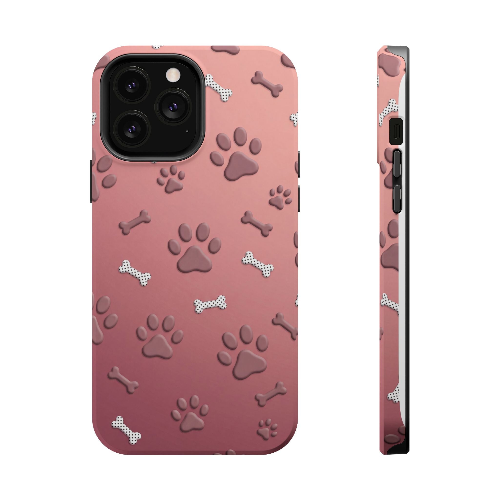 Paws & Bones Phone Case — Impact-Resistant Wireless Charging Cover