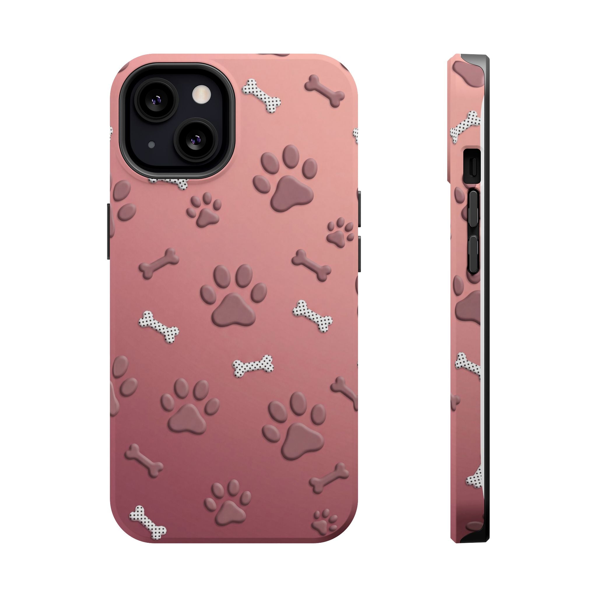 Paws & Bones Phone Case — Impact-Resistant Wireless Charging Cover
