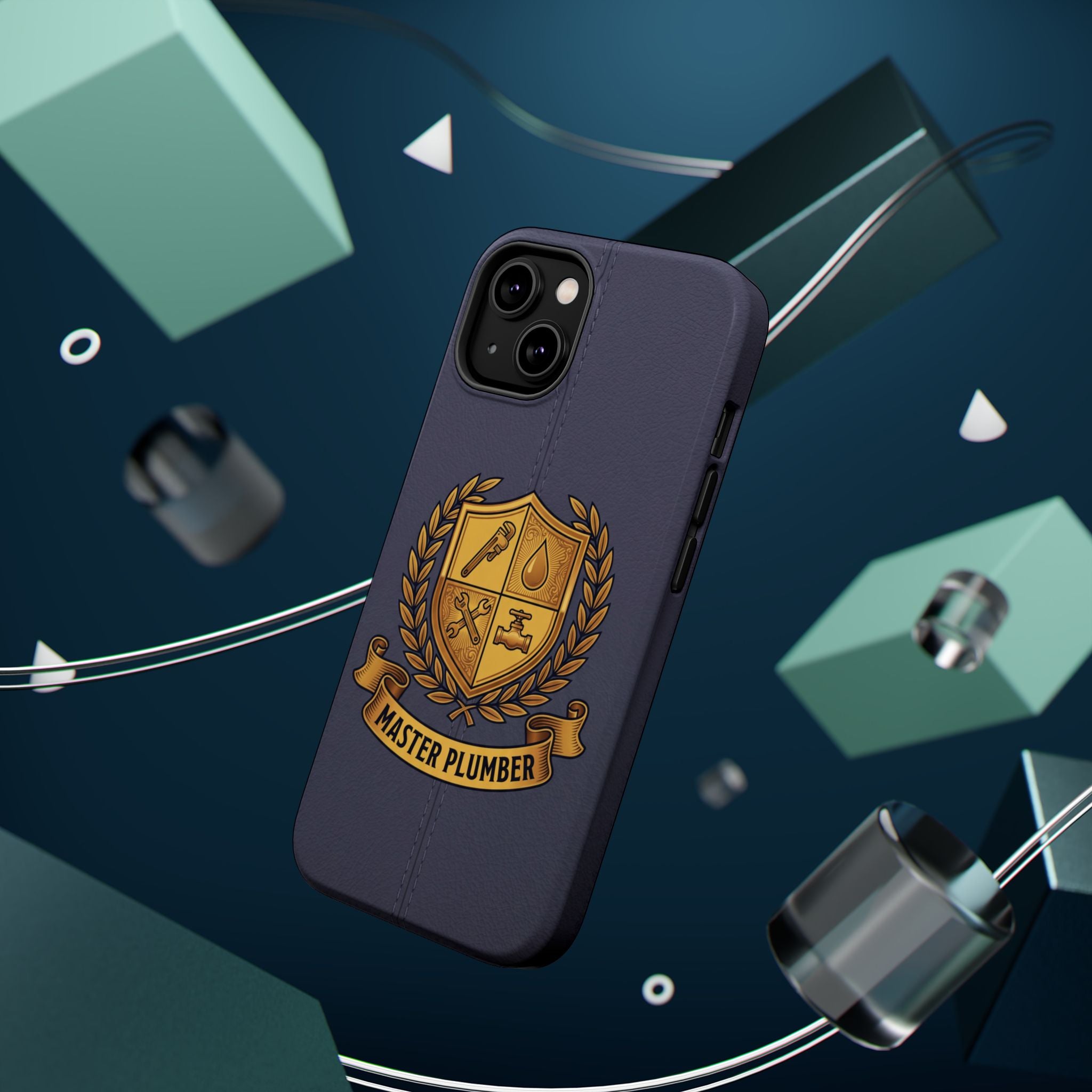 Master Plumber Crest Phone Case — Heraldic Shield Wireless Charging Cover