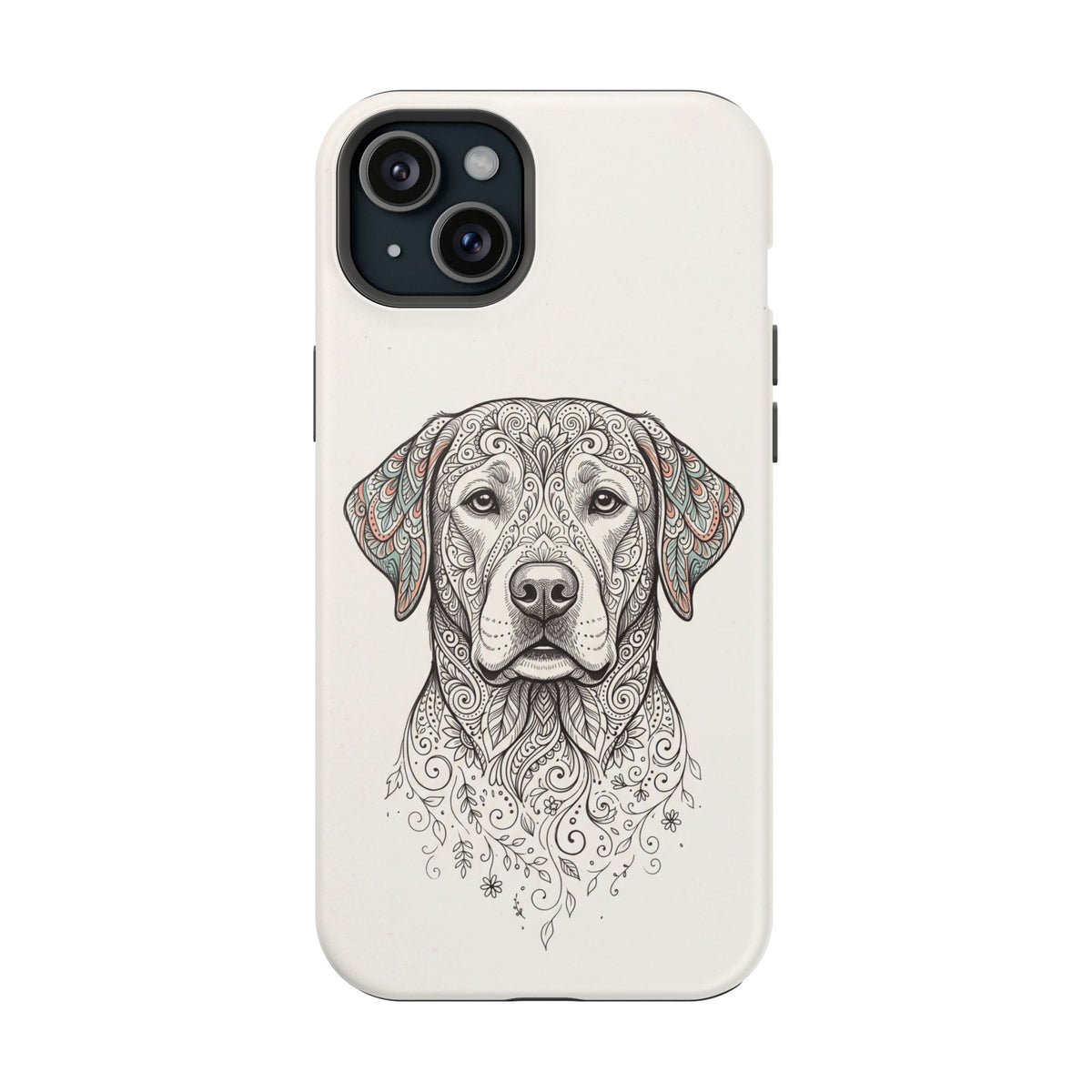 Mandala Labrador Phone Case — Tough Magnetic Case with Wireless Charging