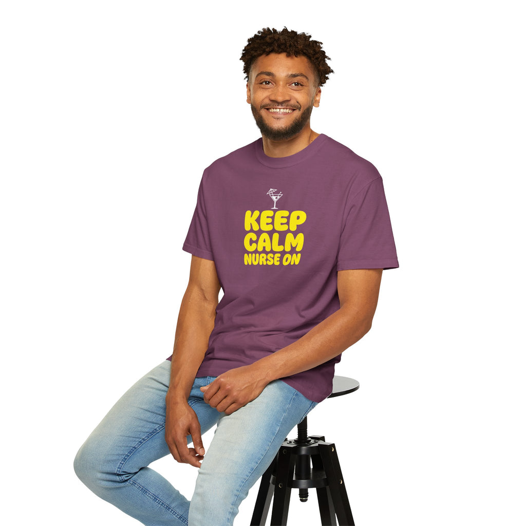 Nurse T-Shirt - "Keep Calm Nurse On" Funny Nursing Quote Unisex Tee, Nurse Appreciation Gift
